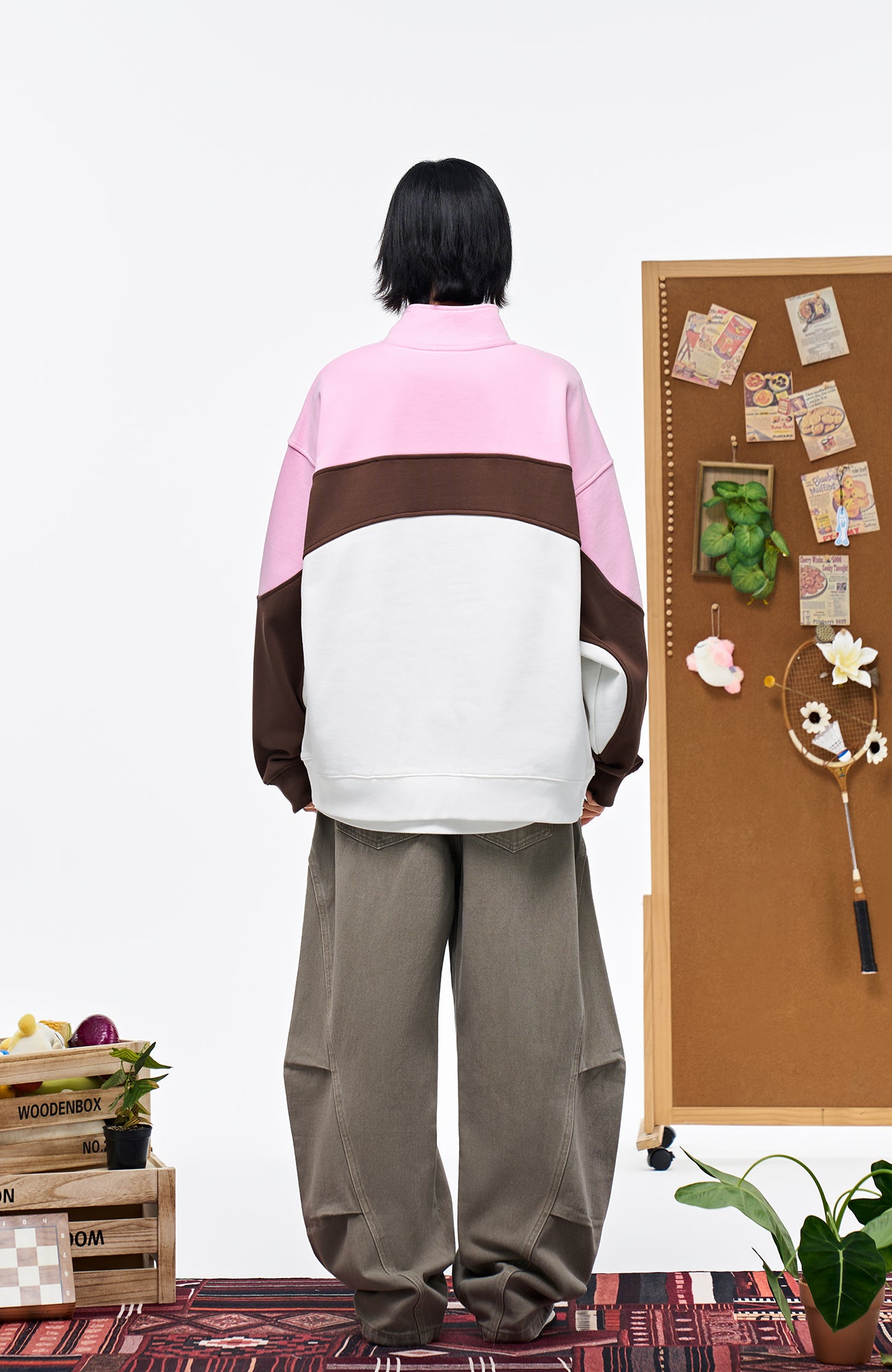 OVERLAPS Washed Drawstring Barrel-Leg Utility Pants, premium urban and streetwear designers apparel on PROJECTISR.com, OVERLAPS