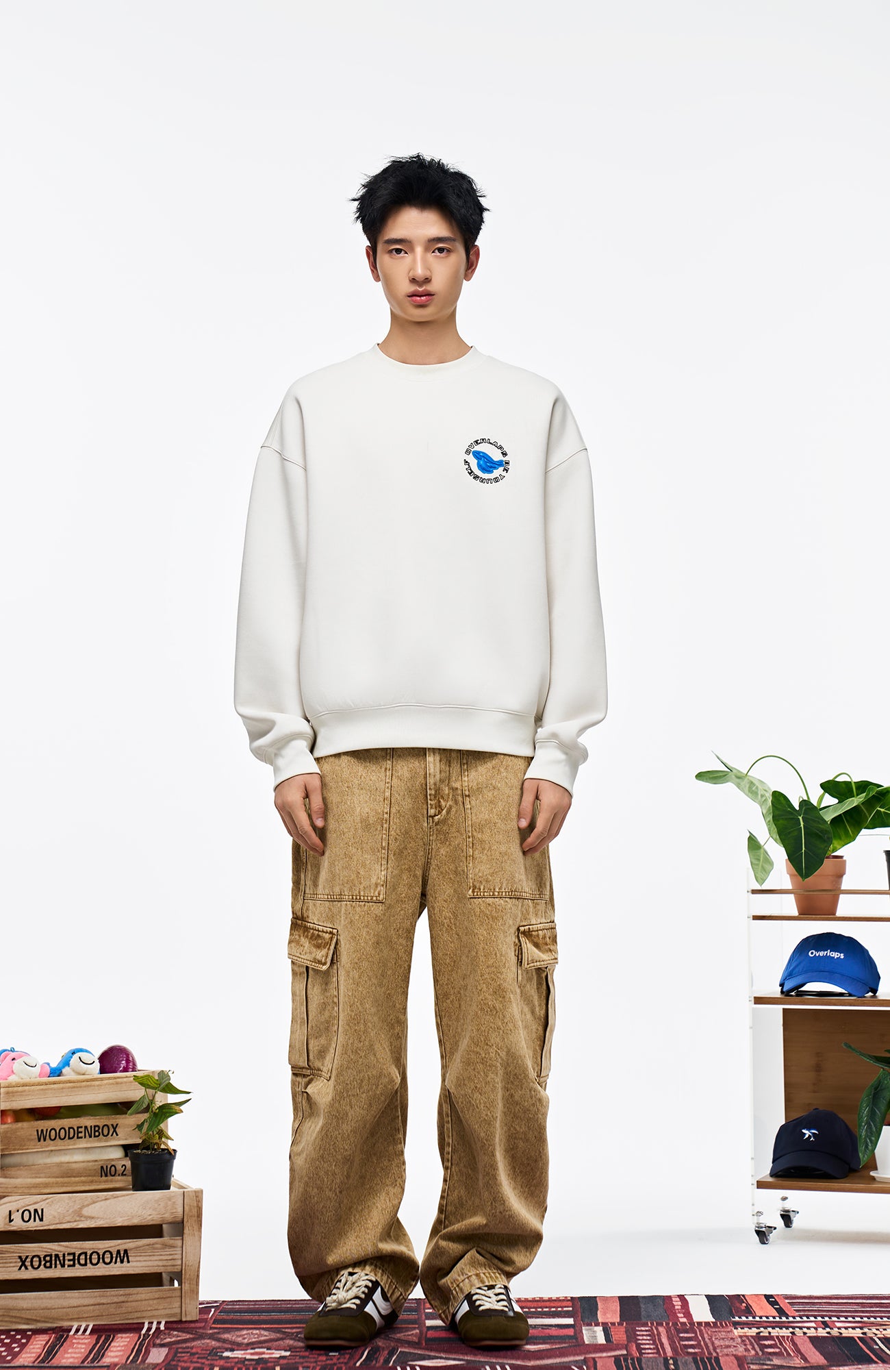 OVERLAPS Washed Utility Cargo Trousers, premium urban and streetwear designers apparel on PROJECTISR.com, OVERLAPS