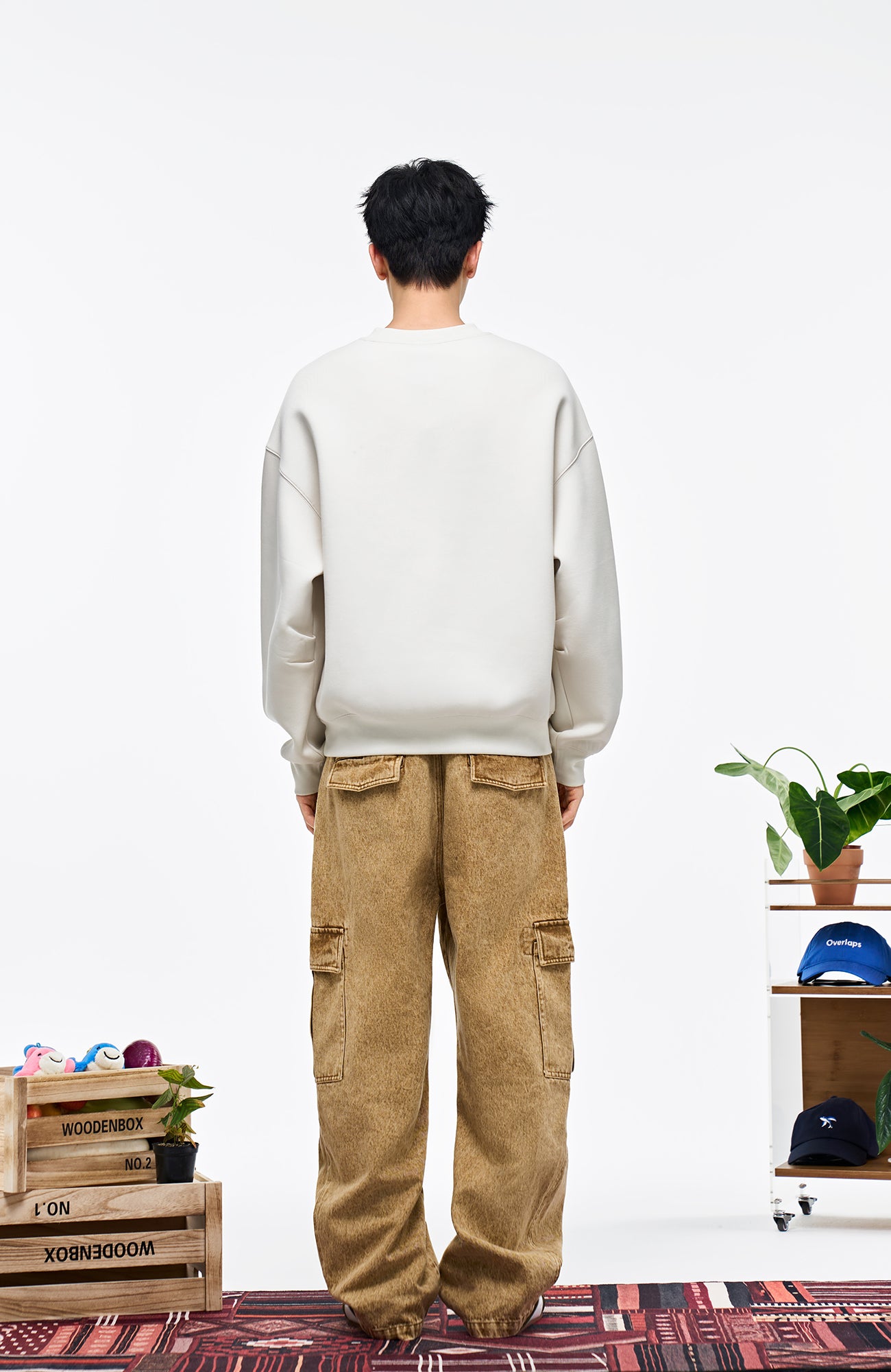 OVERLAPS Washed Utility Cargo Trousers, premium urban and streetwear designers apparel on PROJECTISR.com, OVERLAPS