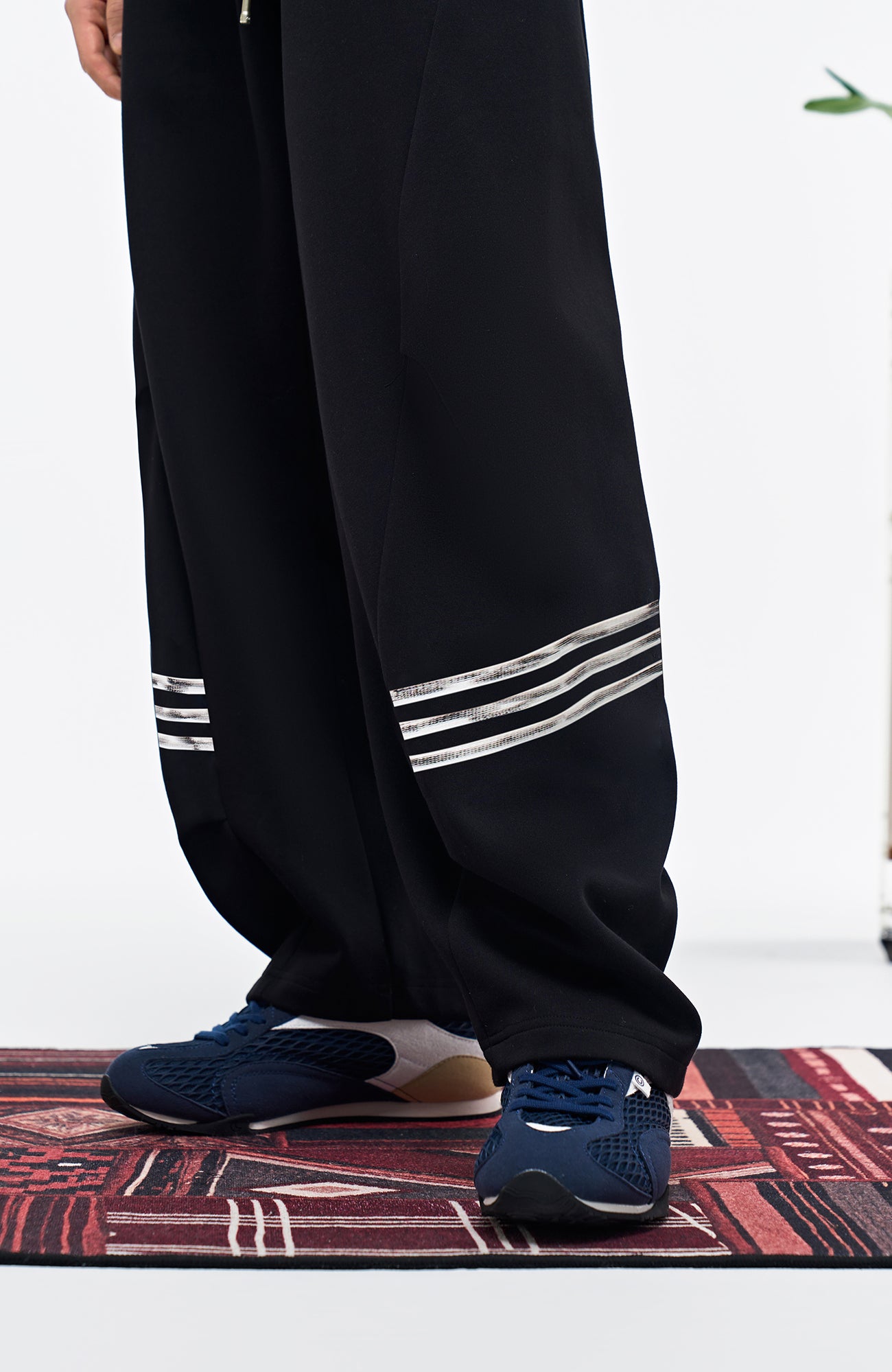 OVERLAPS Curved-Leg Panel Track Pants, premium urban and streetwear designers apparel on PROJECTISR.com, OVERLAPS
