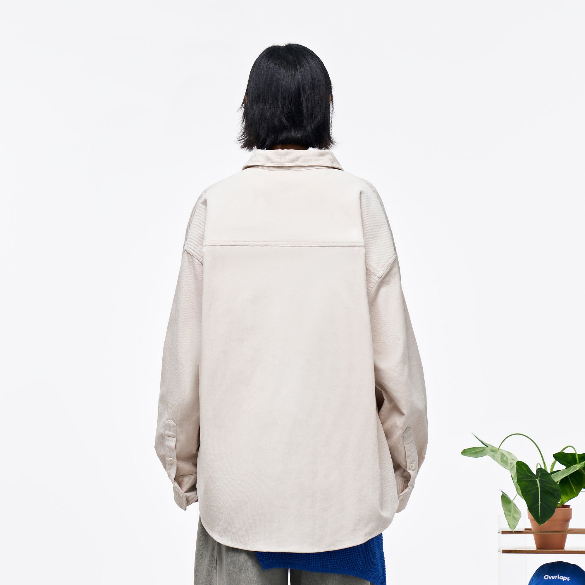 OVERLAPS Essential Embroidered Oversized Shirt, premium urban and streetwear designers apparel on PROJECTISR.com, OVERLAPS