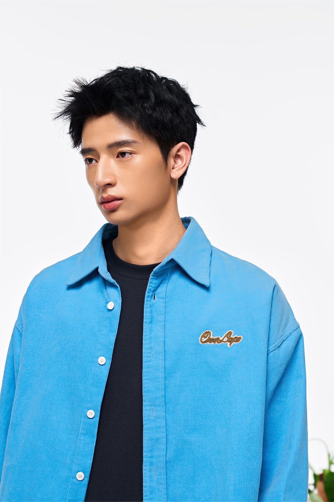 OVERLAPS Essential Embroidered Oversized Shirt, premium urban and streetwear designers apparel on PROJECTISR.com, OVERLAPS