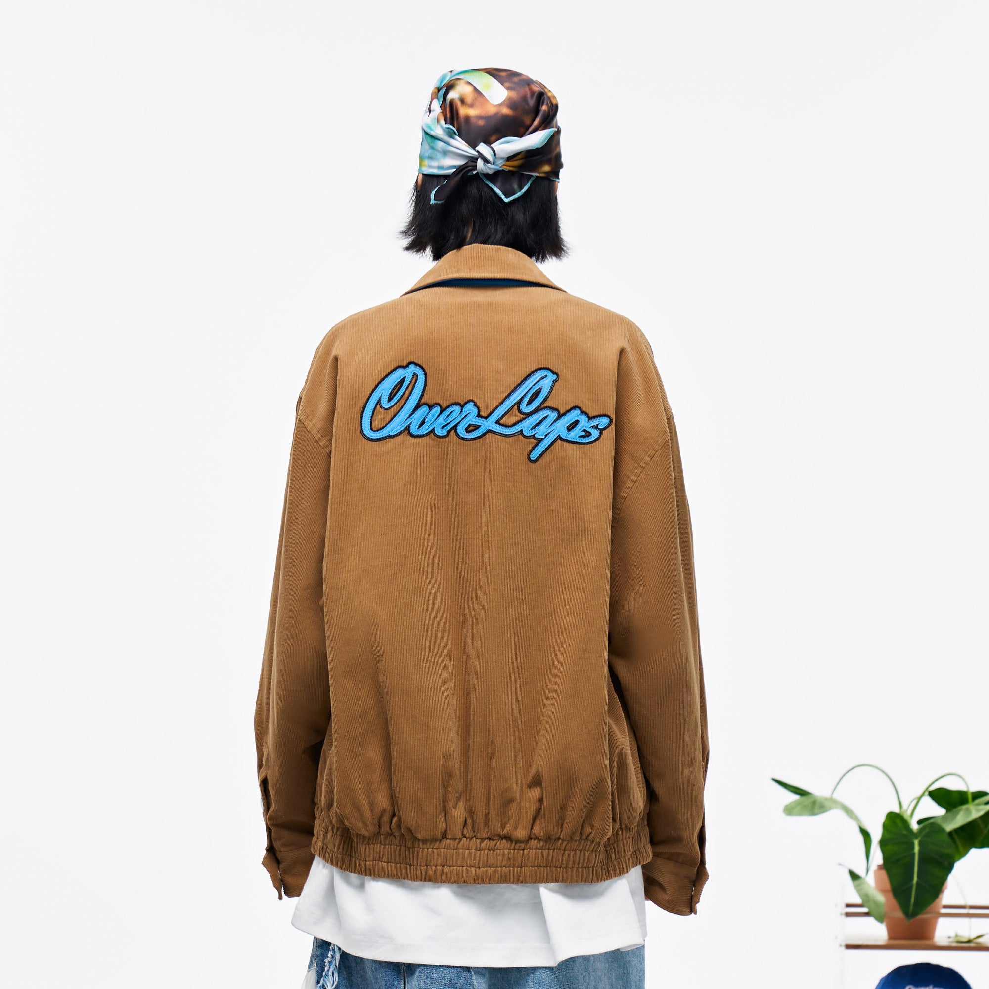 OVERLAPS Embroidered LOGO Utility Snap Jacket, premium urban and streetwear designers apparel on PROJECTISR.com, OVERLAPS