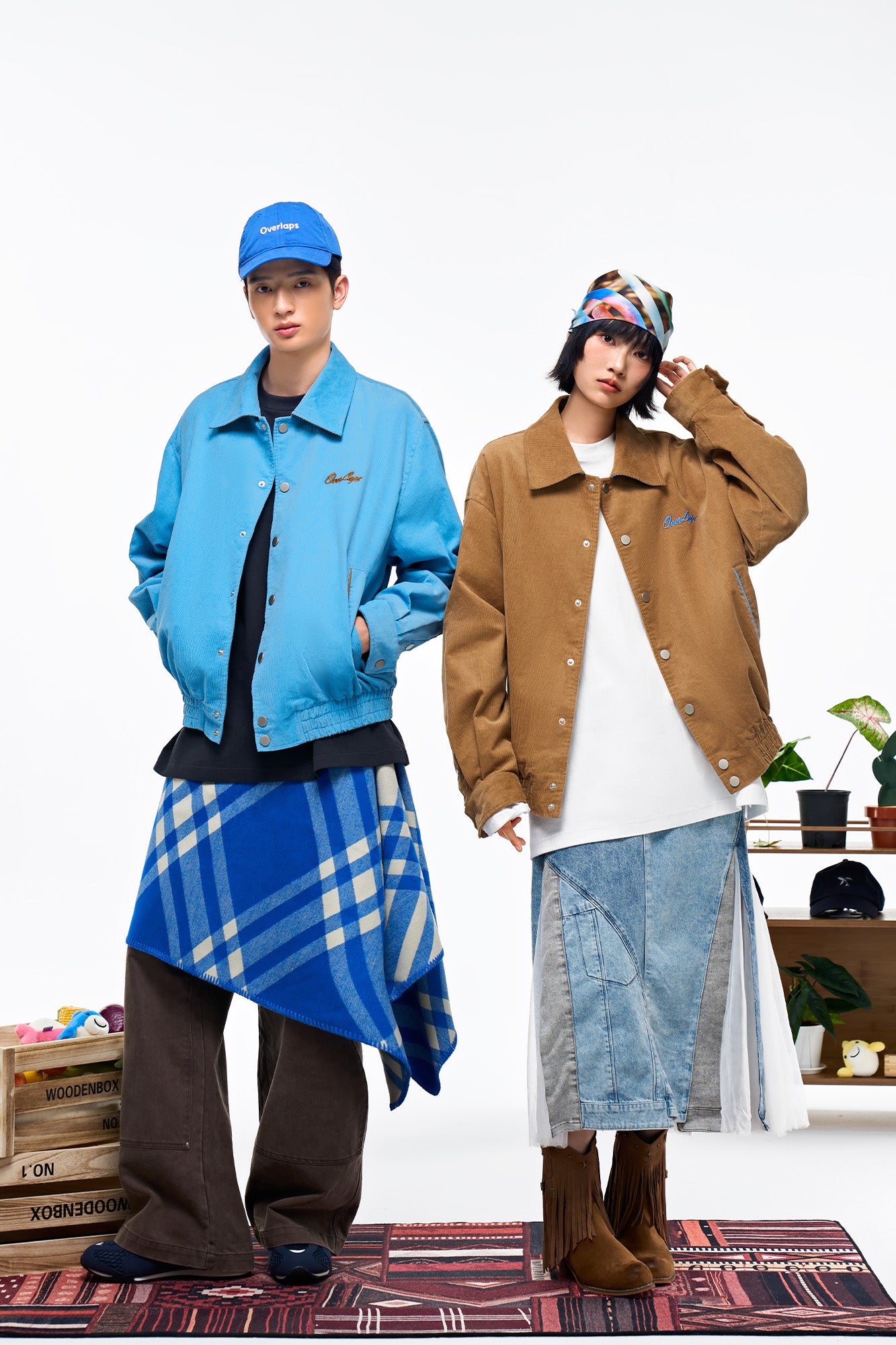 OVERLAPS Embroidered LOGO Utility Snap Jacket, premium urban and streetwear designers apparel on PROJECTISR.com, OVERLAPS