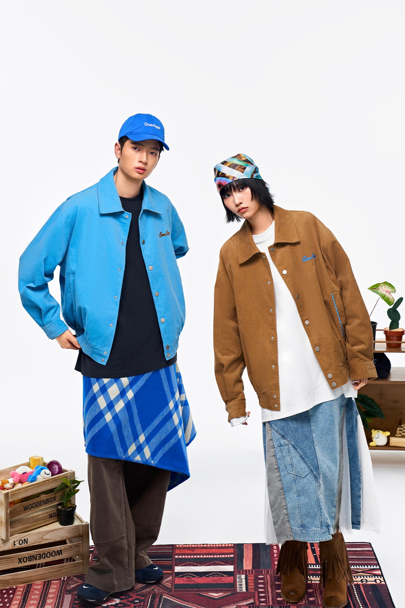 OVERLAPS Embroidered LOGO Utility Snap Jacket, premium urban and streetwear designers apparel on PROJECTISR.com, OVERLAPS