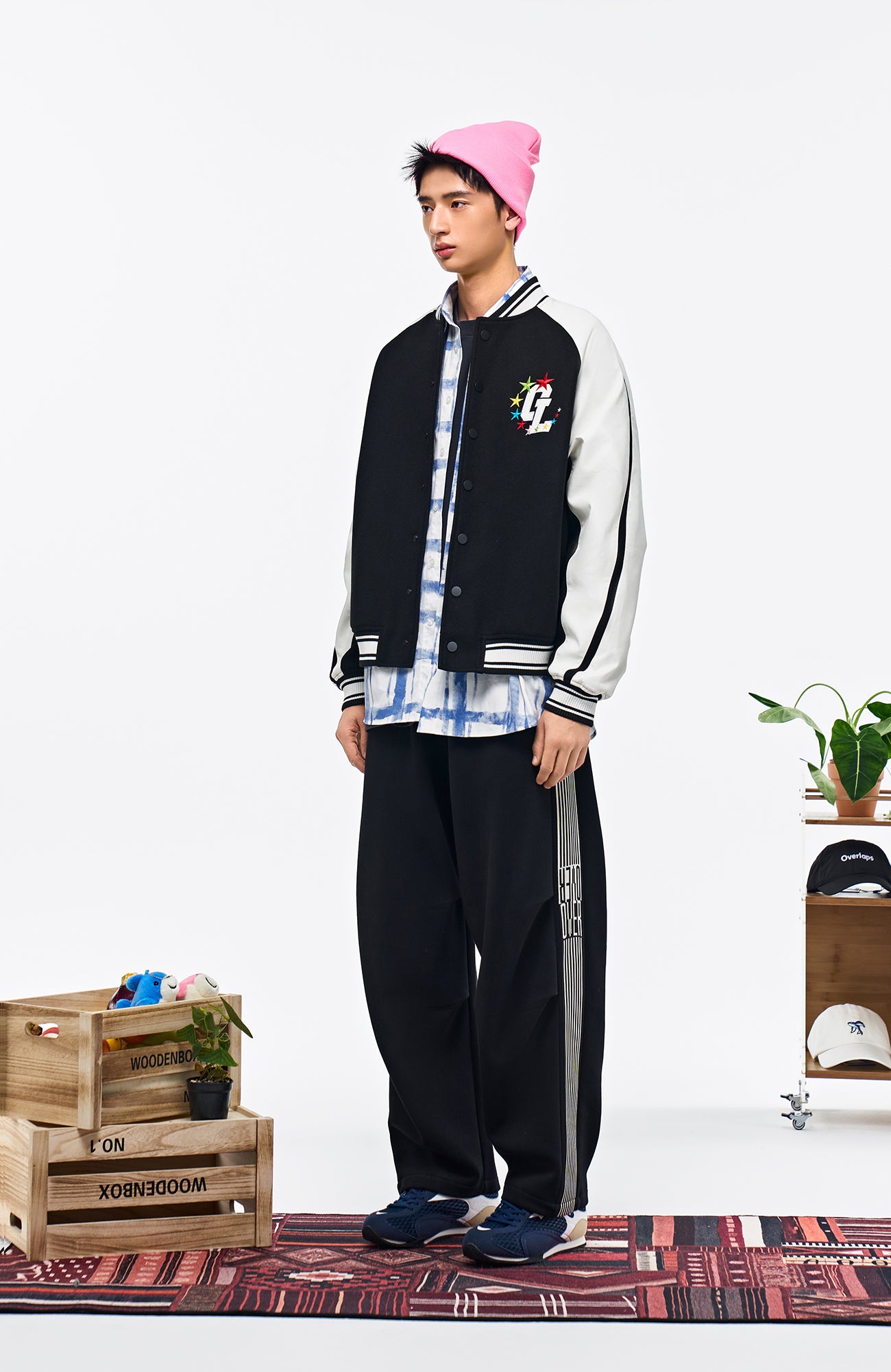OVERLAPS Striped Panel Track Pants, premium urban and streetwear designers apparel on PROJECTISR.com, OVERLAPS
