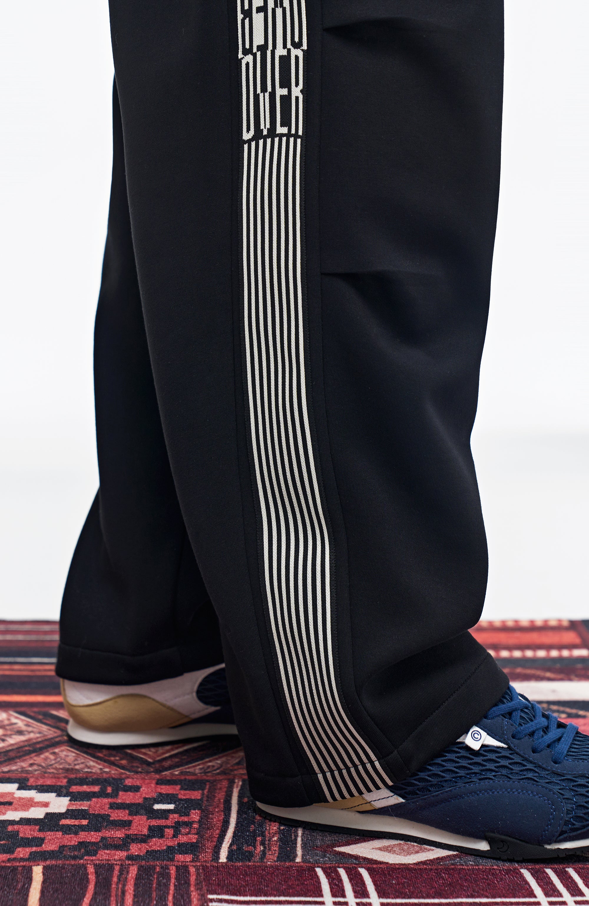 OVERLAPS Striped Panel Track Pants