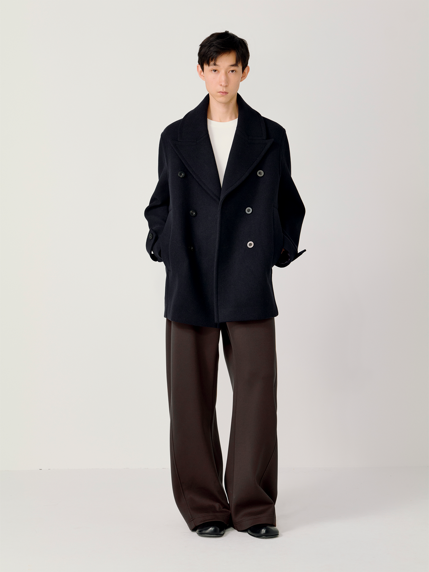 OPICLOTH Classic Wool-Blend Double-Breasted Coat, premium urban and streetwear designers apparel on PROJECTISR.com, OPICLOTH