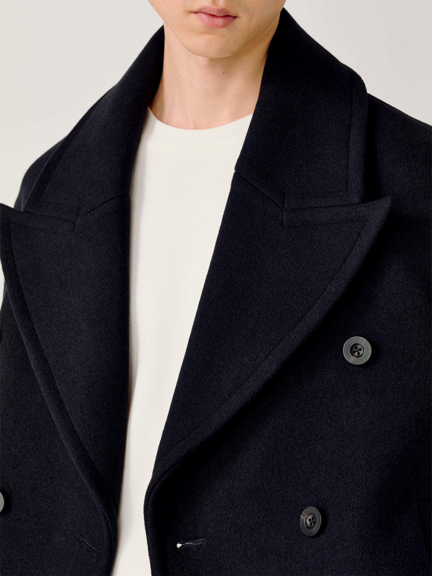 OPICLOTH Classic Wool-Blend Double-Breasted Coat, premium urban and streetwear designers apparel on PROJECTISR.com, OPICLOTH