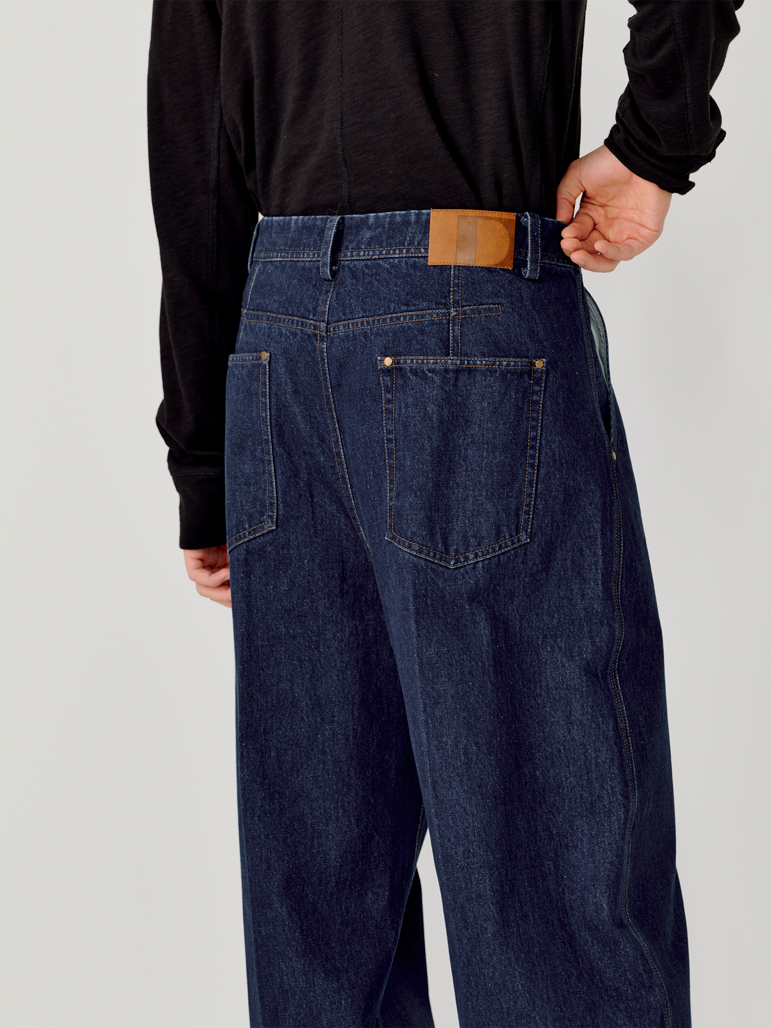 OPICLOTH Washed Straight-Leg Denim Trousers, premium urban and streetwear designers apparel on PROJECTISR.com, OPICLOTH