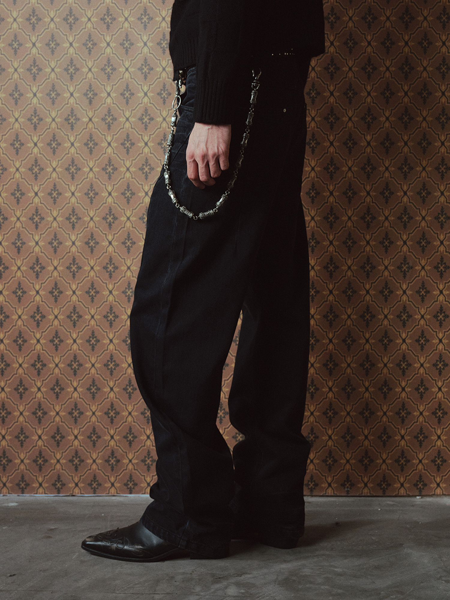 RICHILL Washed Panel Button-Fly Balloon-Leg Jeans, premium urban and streetwear designers apparel on PROJECTISR.com, RICHILL
