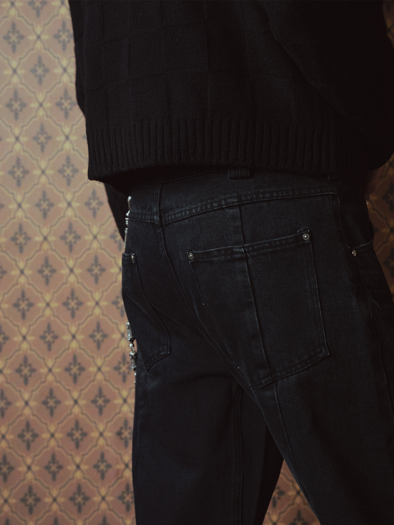 RICHILL Washed Panel Button-Fly Balloon-Leg Jeans, premium urban and streetwear designers apparel on PROJECTISR.com, RICHILL