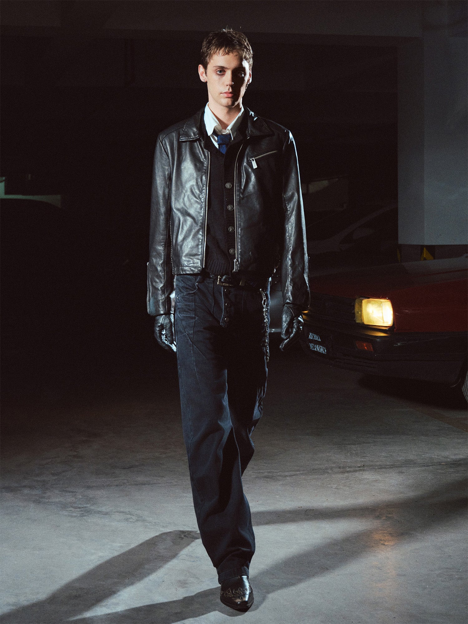 RICHILL Multi-Zipper Leather Cropped Jacket, premium urban and streetwear designers apparel on PROJECTISR.com, RICHILL