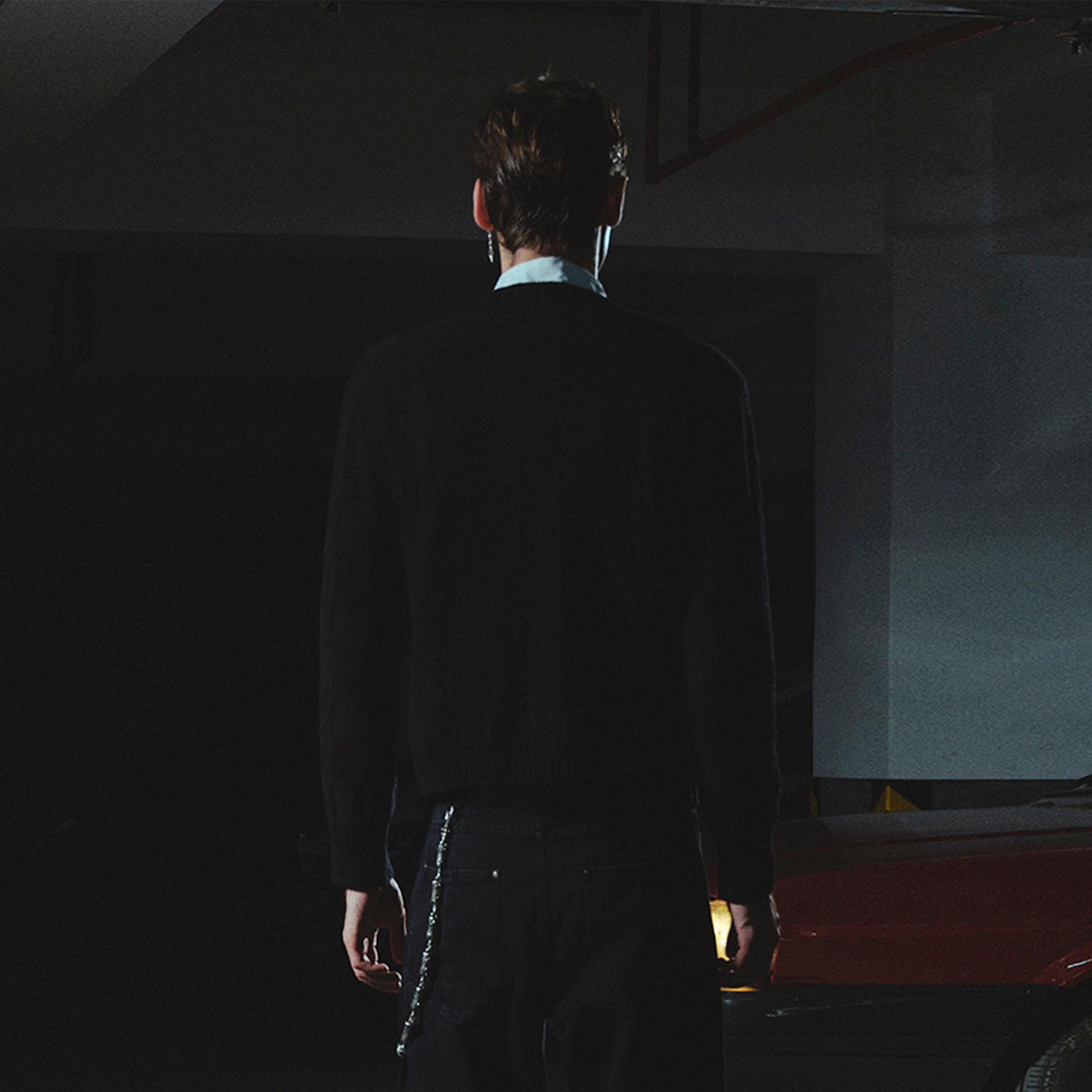 RICHILL Classic Grid Crewneck Cardigan