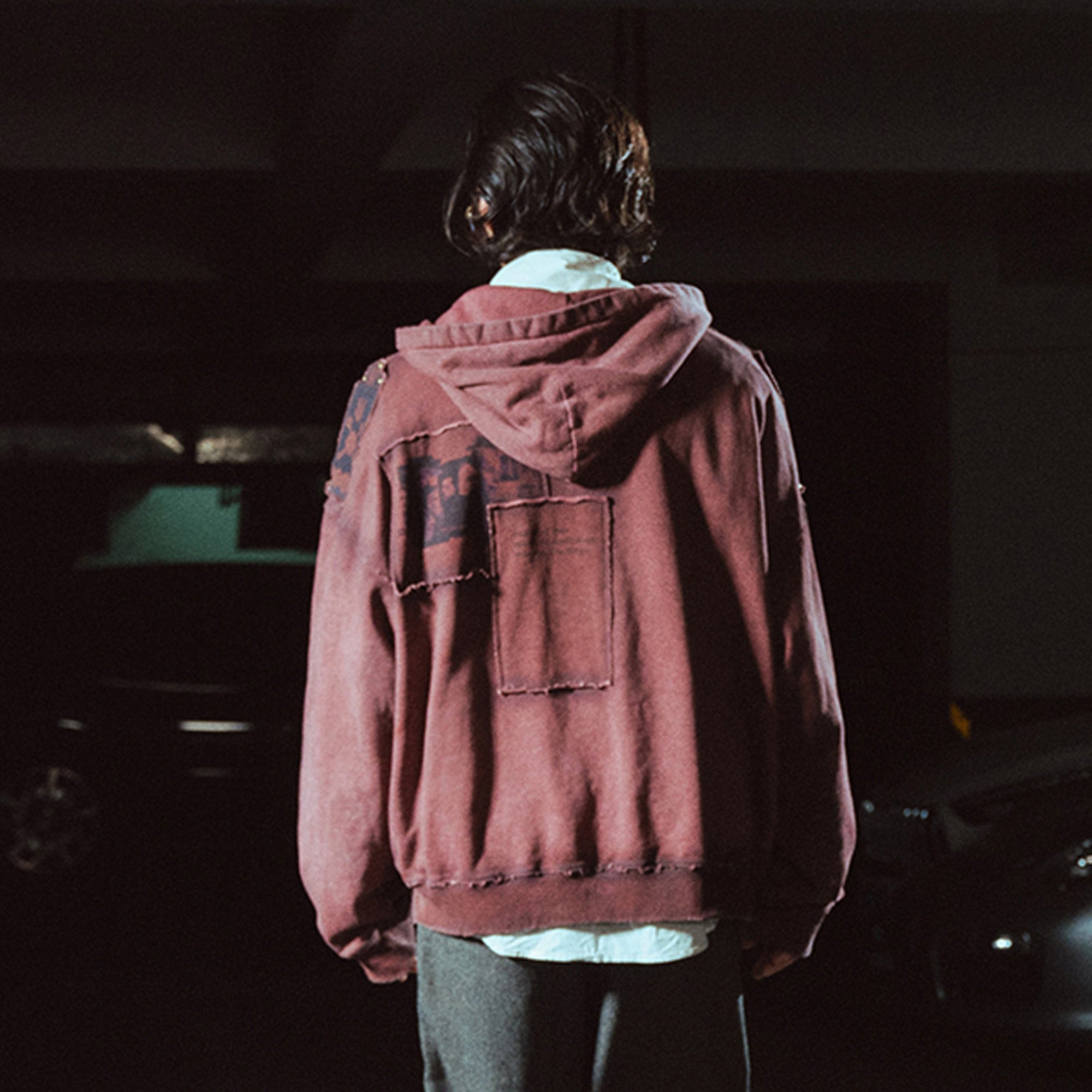 RICHILL Distressed Studded Epaulet Hoodie, premium urban and streetwear designers apparel on PROJECTISR.com, RICHILL