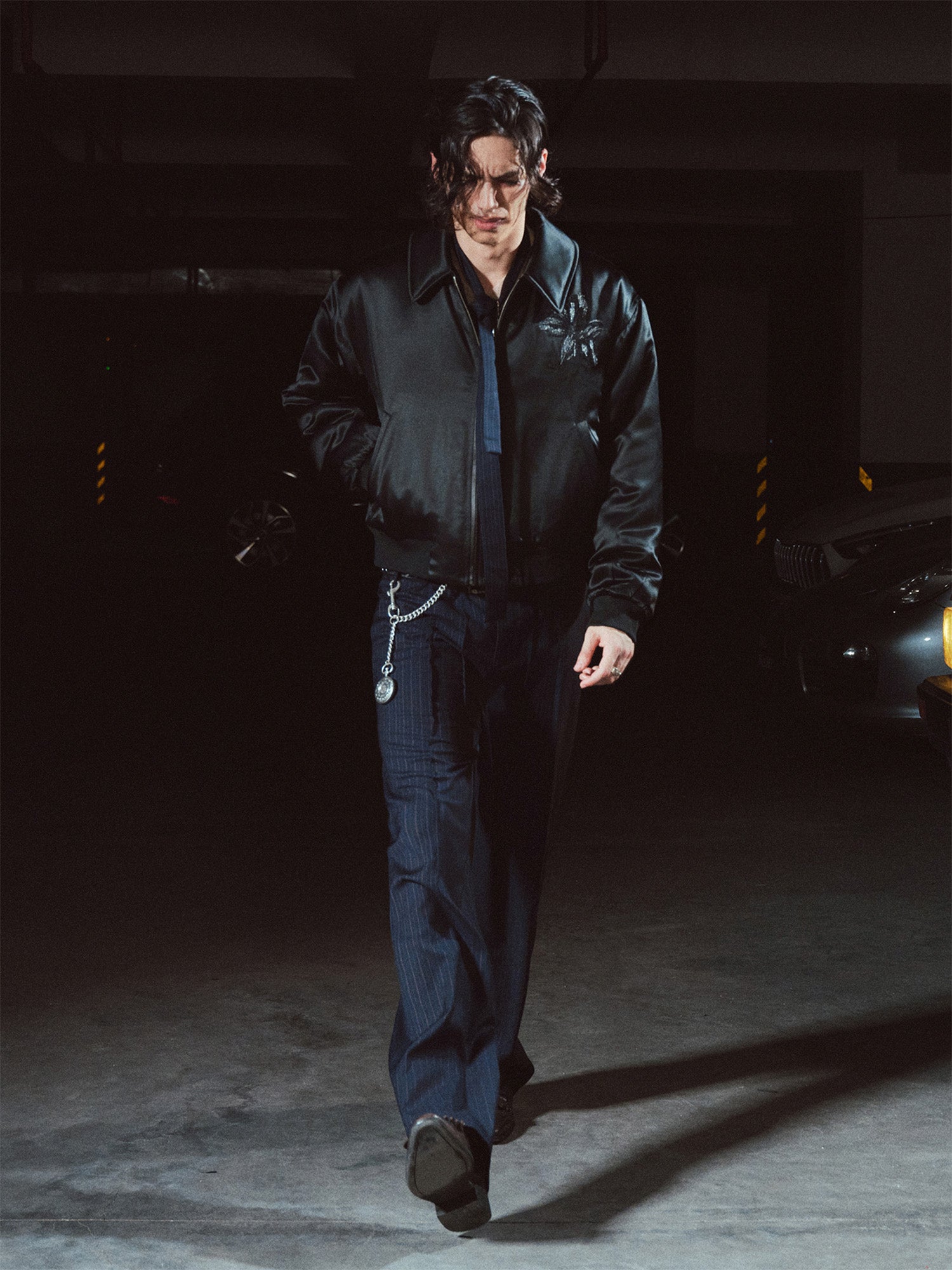 RICHILL Floral Embroidered Acetate Bomber Jacket, premium urban and streetwear designers apparel on PROJECTISR.com, RICHILL