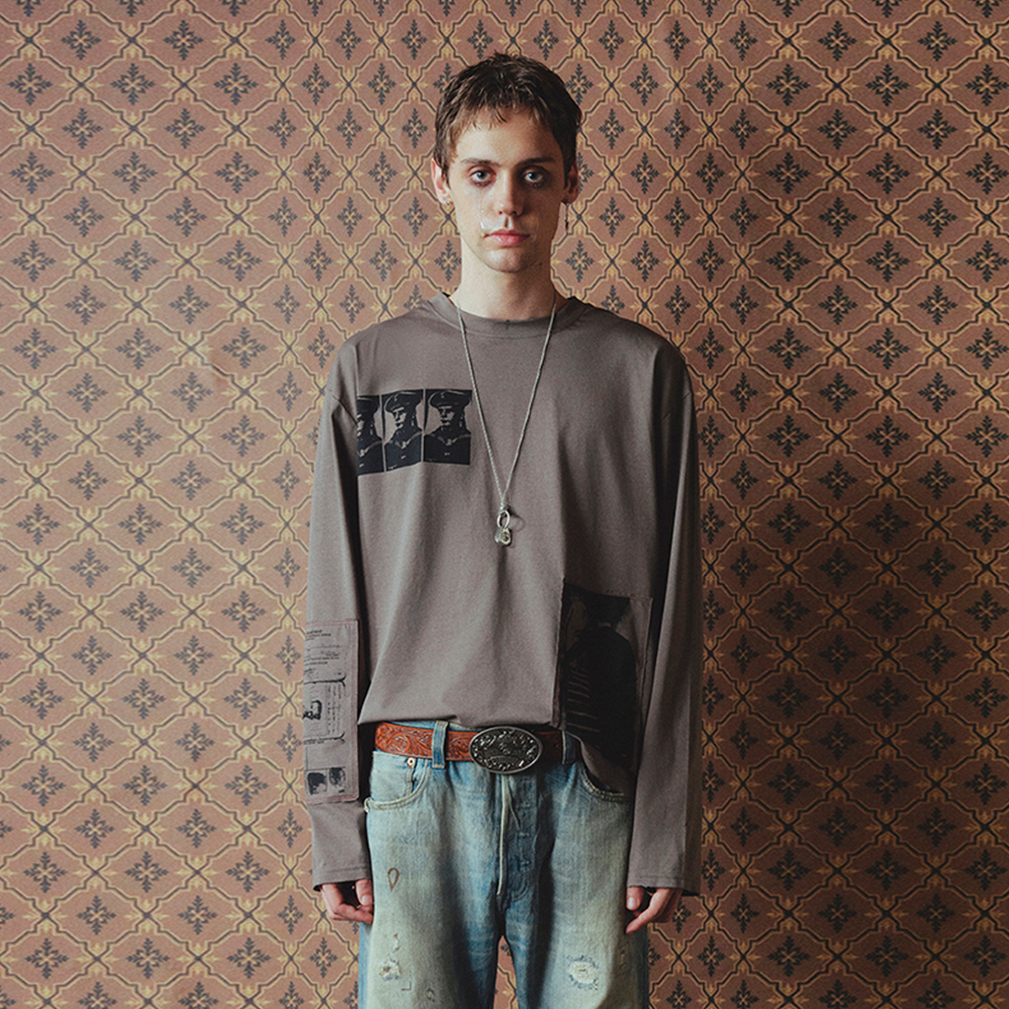 RICHILL Military Graphic Patch Long-Sleeve Tee, premium urban and streetwear designers apparel on PROJECTISR.com, RICHILL