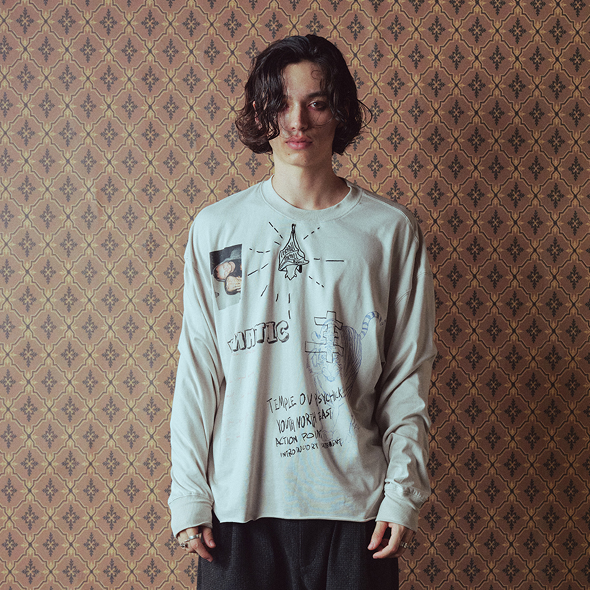 RICHILL Sketch Crewneck Long-Sleeve Tee, premium urban and streetwear designers apparel on PROJECTISR.com, RICHILL