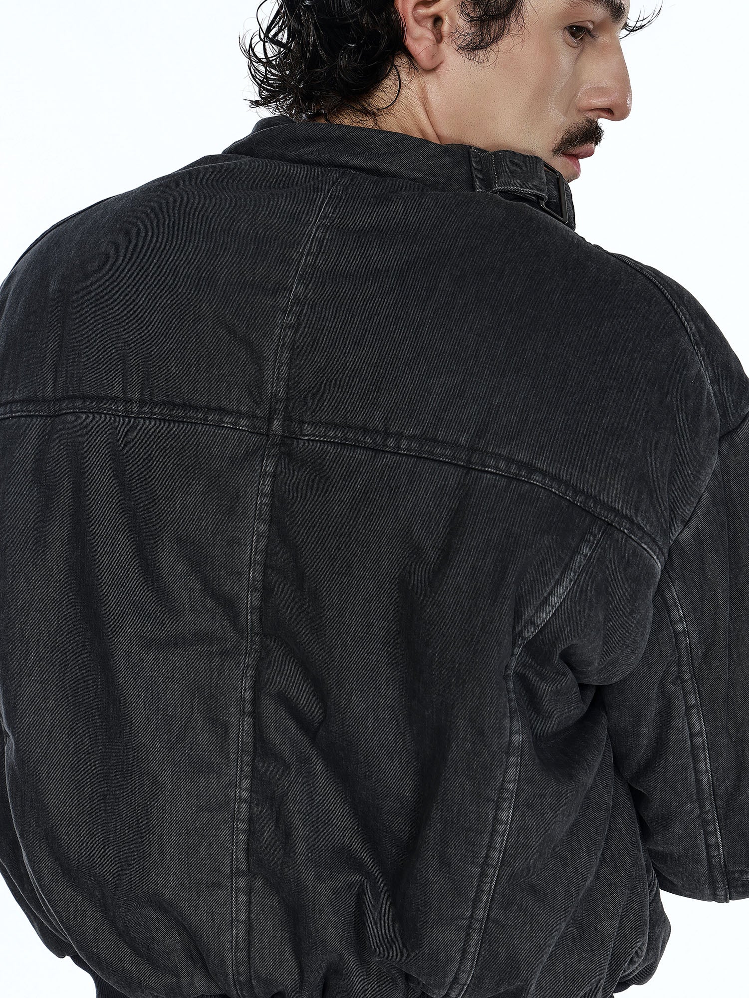 FLYERRER Distressed Asymmetric Placket Totem Bomber