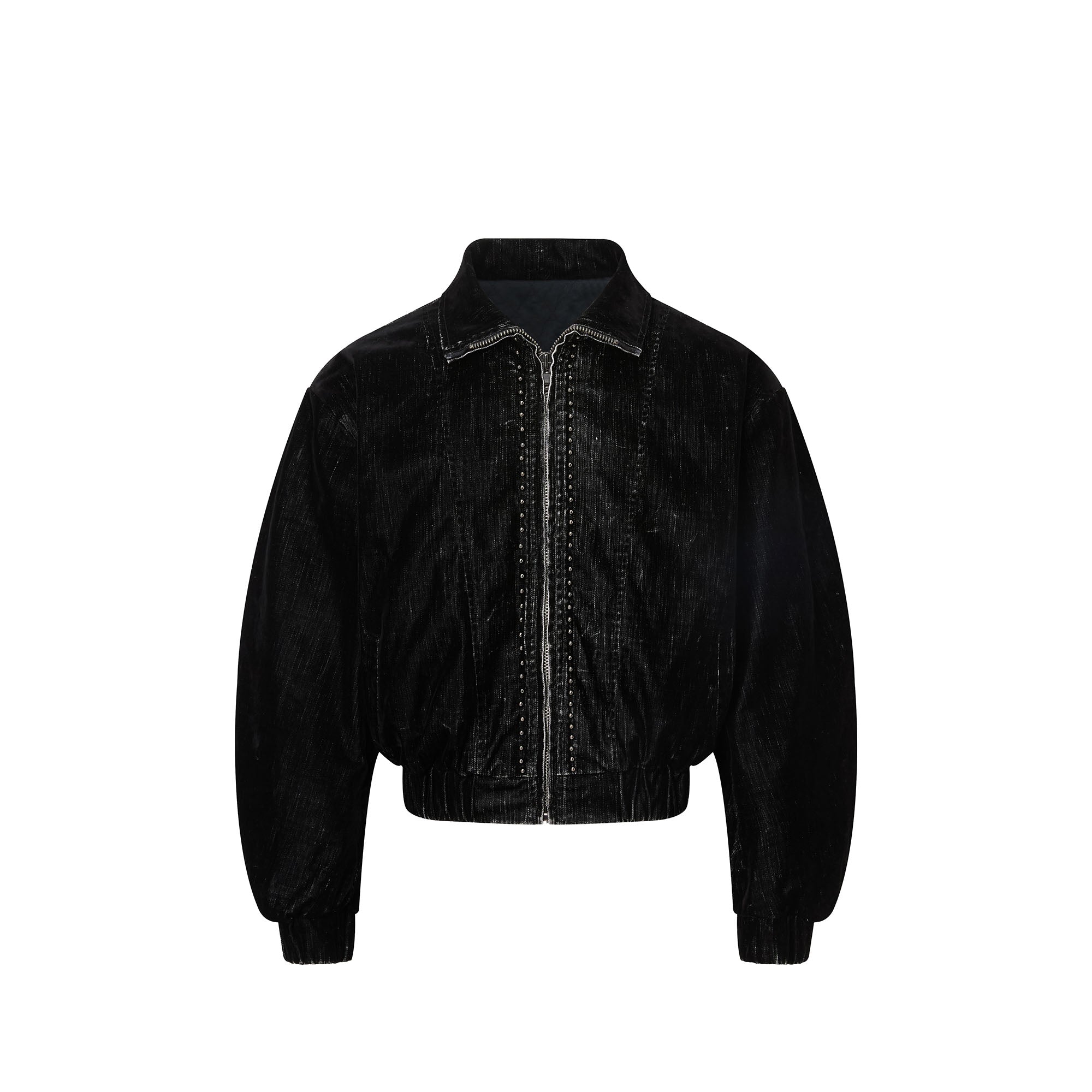 RECOVER ZONE Detachable Faux Fur Hood Studded Jacket, premium urban and streetwear designers apparel on PROJECTISR.com, RECOVER ZONE