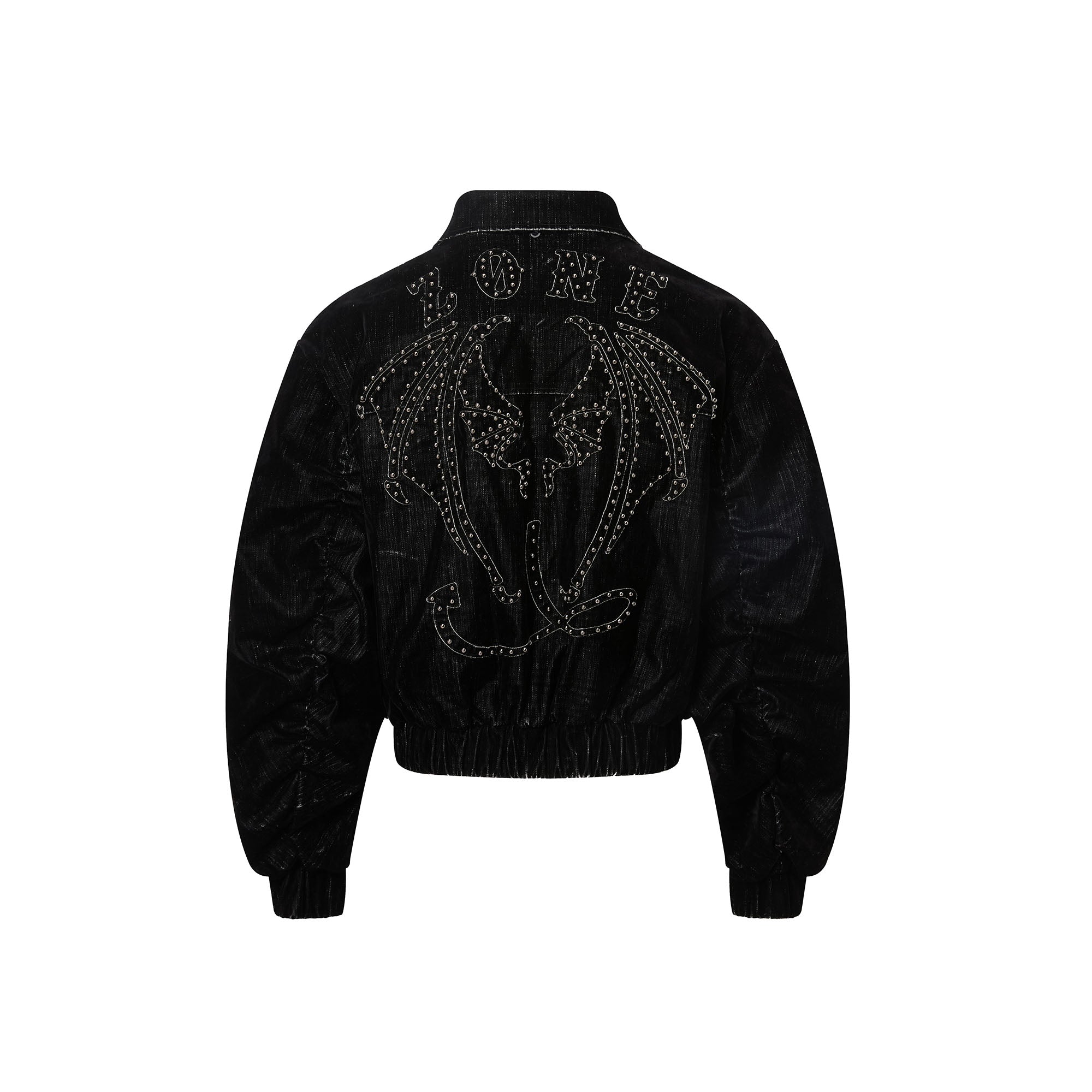 RECOVER ZONE Detachable Faux Fur Hood Studded Jacket, premium urban and streetwear designers apparel on PROJECTISR.com, RECOVER ZONE