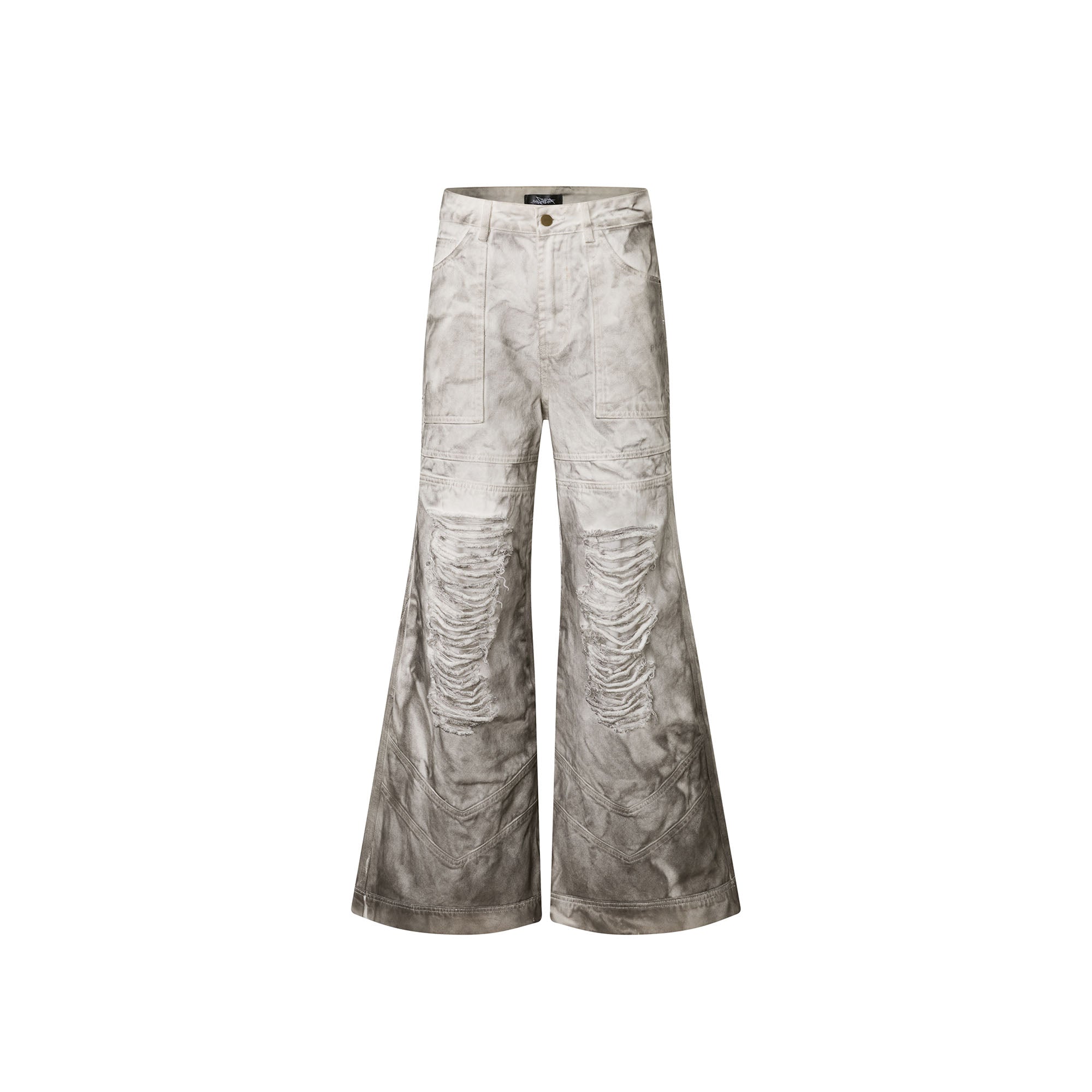 RECOVER ZONE Dirty Fit Ravaged Panel Jeans, premium urban and streetwear designers apparel on PROJECTISR.com, RECOVER ZONE