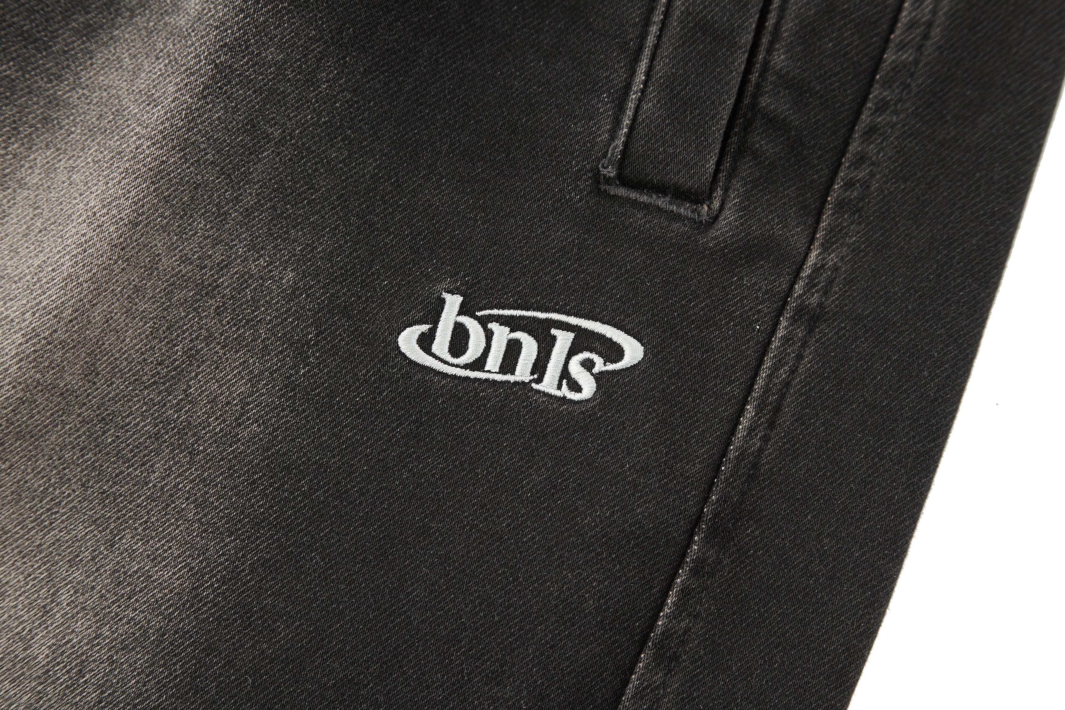 BONELESS Washed Embroidered LOGO Drawstring Shorts