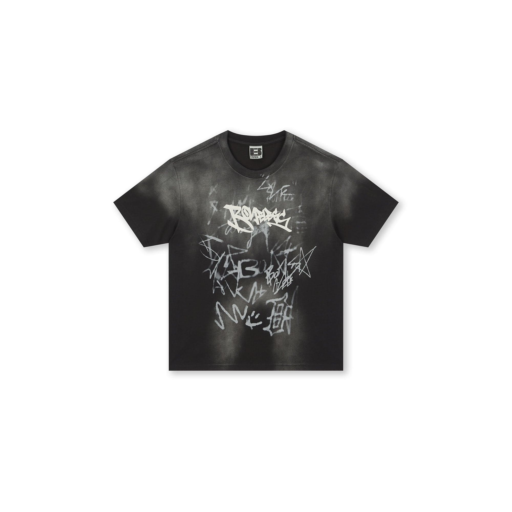 graffiti dress shirt Vintage Abstract Art Graffiti Print Men's Button-Down Short Sleeve Shirt