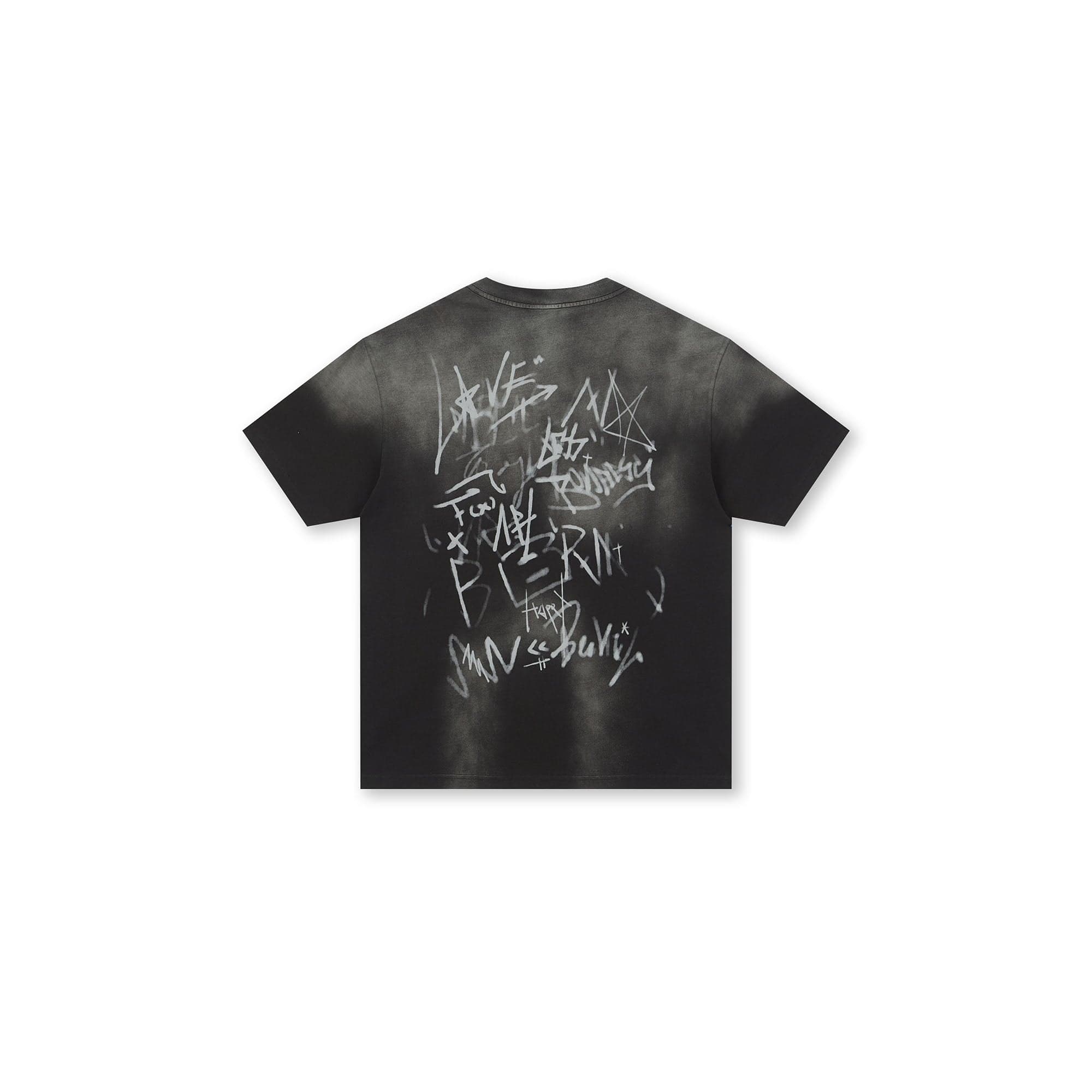 BONELESS Graffiti Distressed Washed T-Shirt, premium urban and streetwear designers apparel on PROJECTISR.com, BONELESS