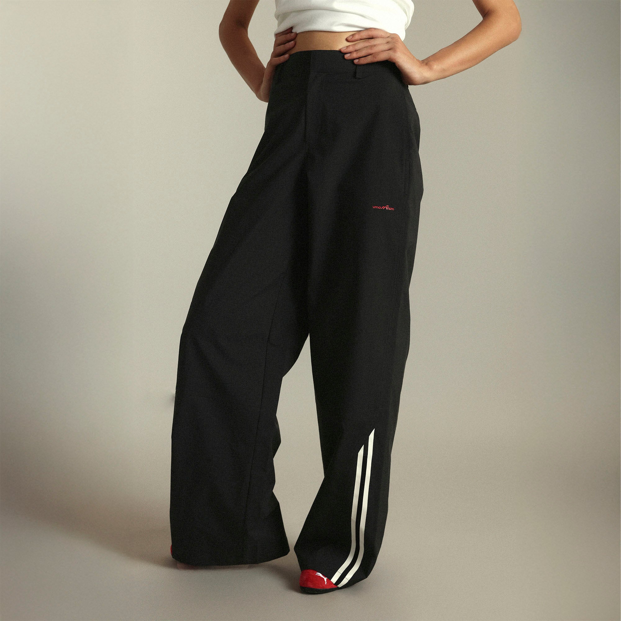 UMAMIISM Side Stripe Quick-Dry Straight-Leg Pants, premium urban and streetwear designers apparel on PROJECTISR.com, UMAMIISM