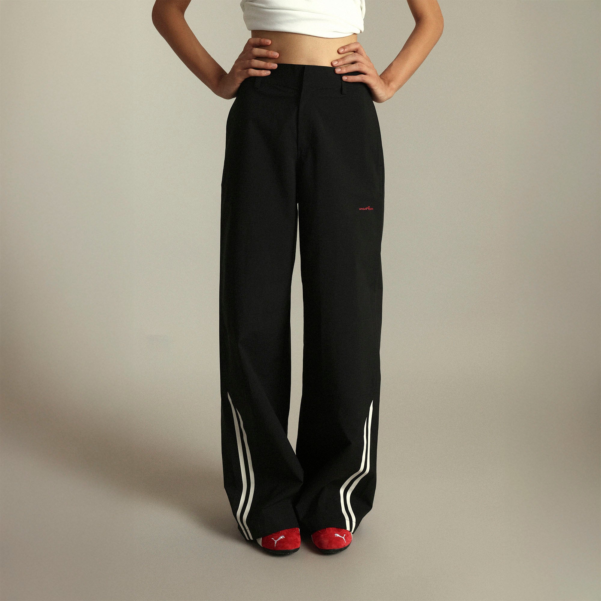 UMAMIISM Side Stripe Quick-Dry Straight-Leg Pants, premium urban and streetwear designers apparel on PROJECTISR.com, UMAMIISM