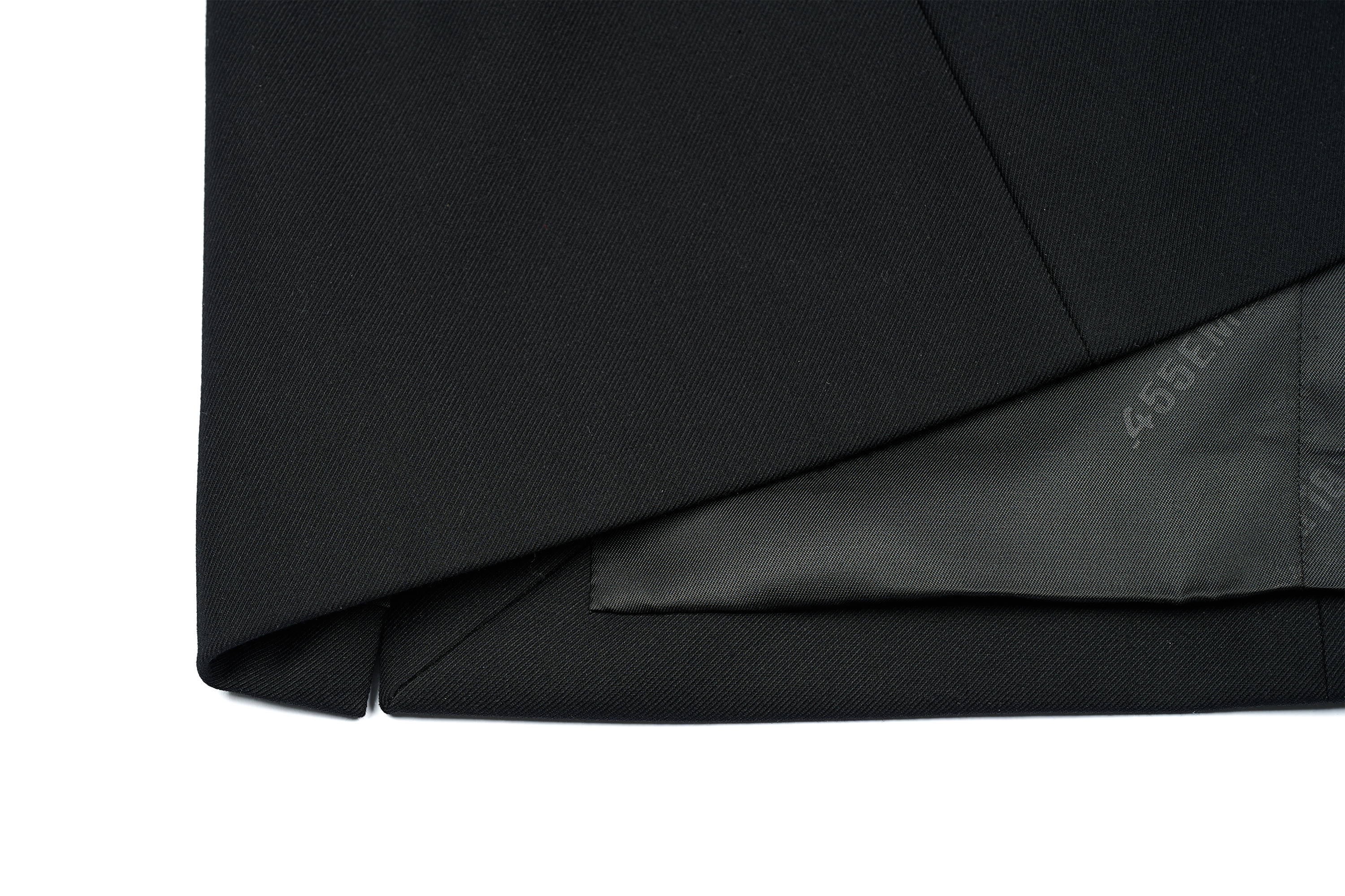 455EMBLE Paneled PU Lapel Waist-Cinched Blazer