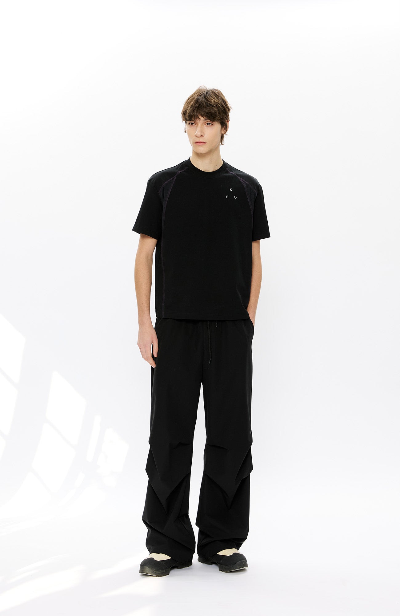 KREATE Contrast Saddle-Stitch Knit Tee, premium urban and streetwear designers apparel on PROJECTISR.com, KREATE