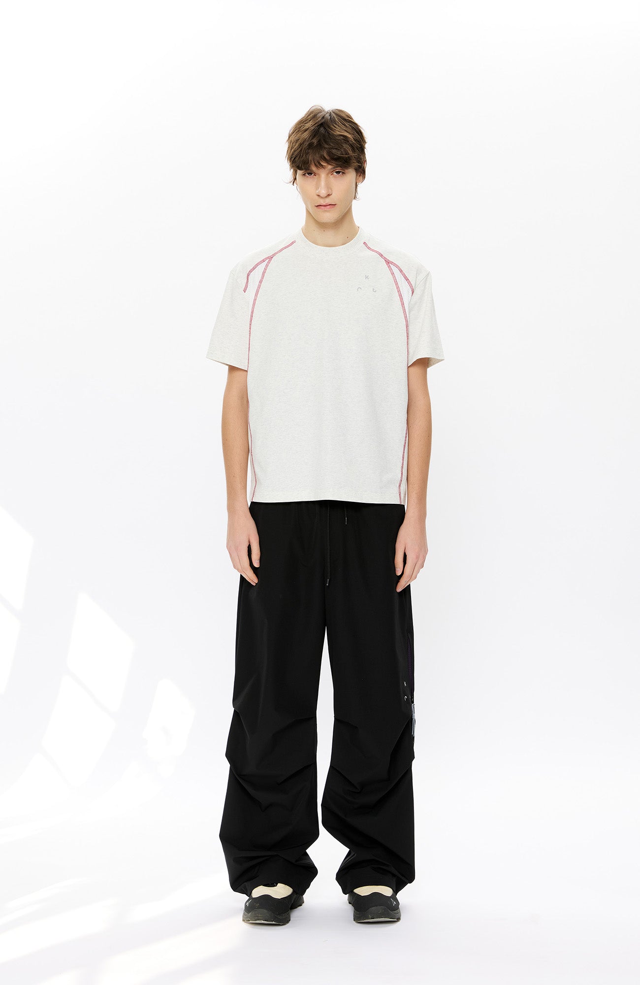 KREATE Contrast Saddle-Stitch Knit Tee, premium urban and streetwear designers apparel on PROJECTISR.com, KREATE