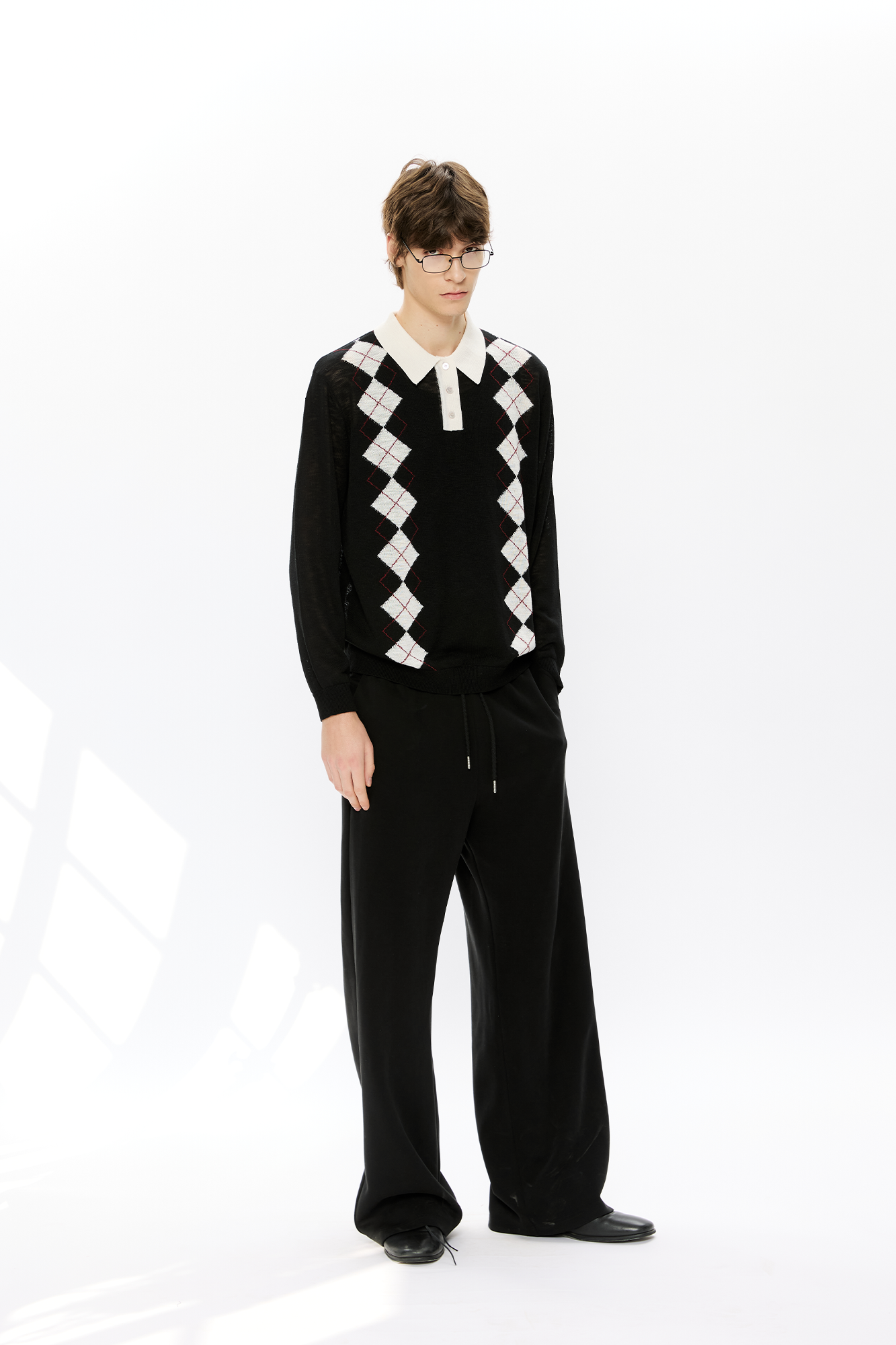 KREATE Retro Argyle Polo Sweater, premium urban and streetwear designers apparel on PROJECTISR.com, KREATE