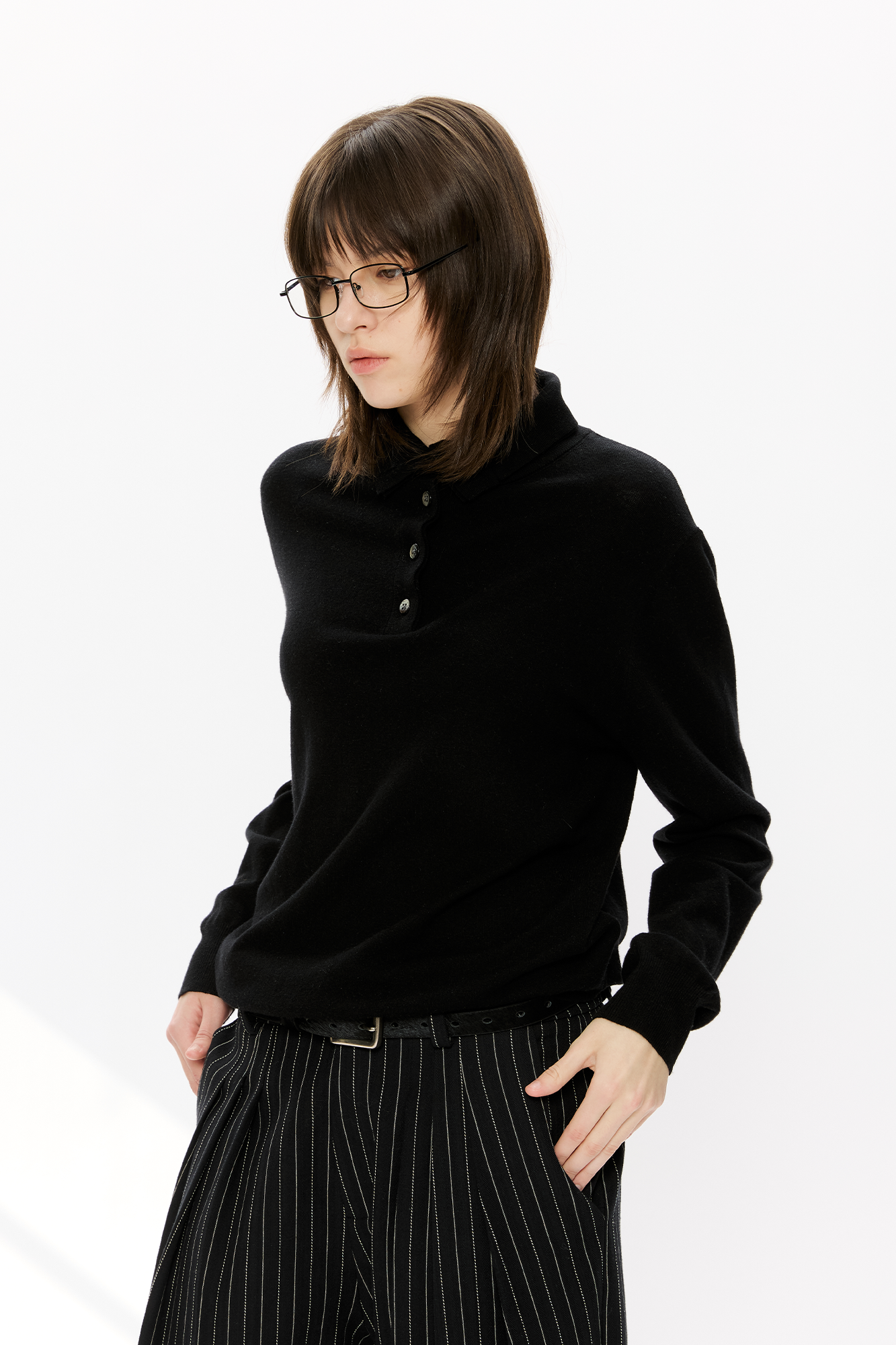 KREATE Double-Collar Wool-Blend Knit Polo, premium urban and streetwear designers apparel on PROJECTISR.com, KREATE