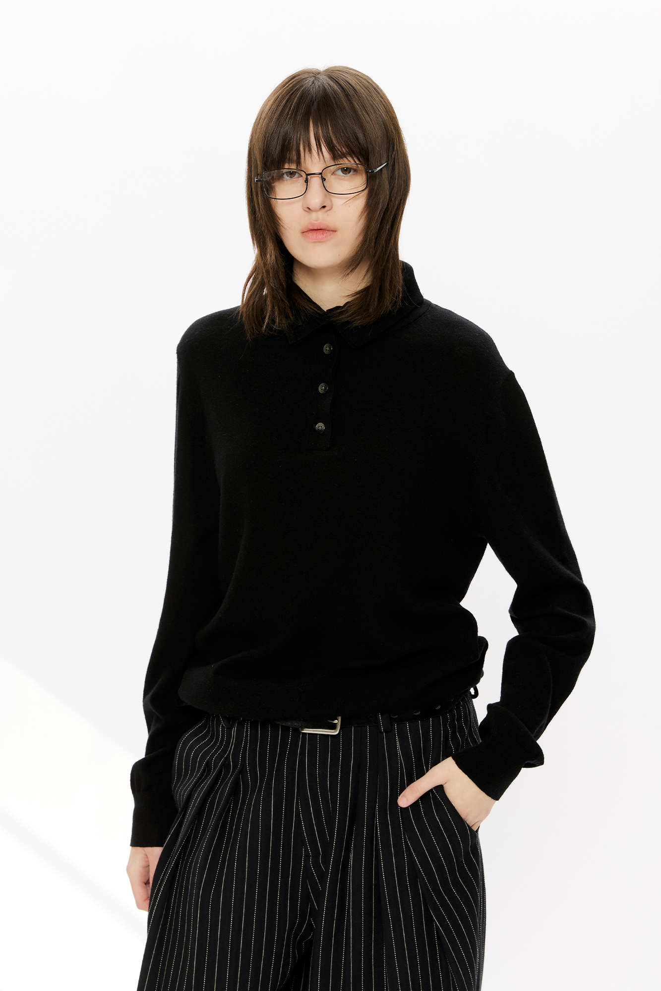 KREATE Double-Collar Wool-Blend Knit Polo, premium urban and streetwear designers apparel on PROJECTISR.com, KREATE