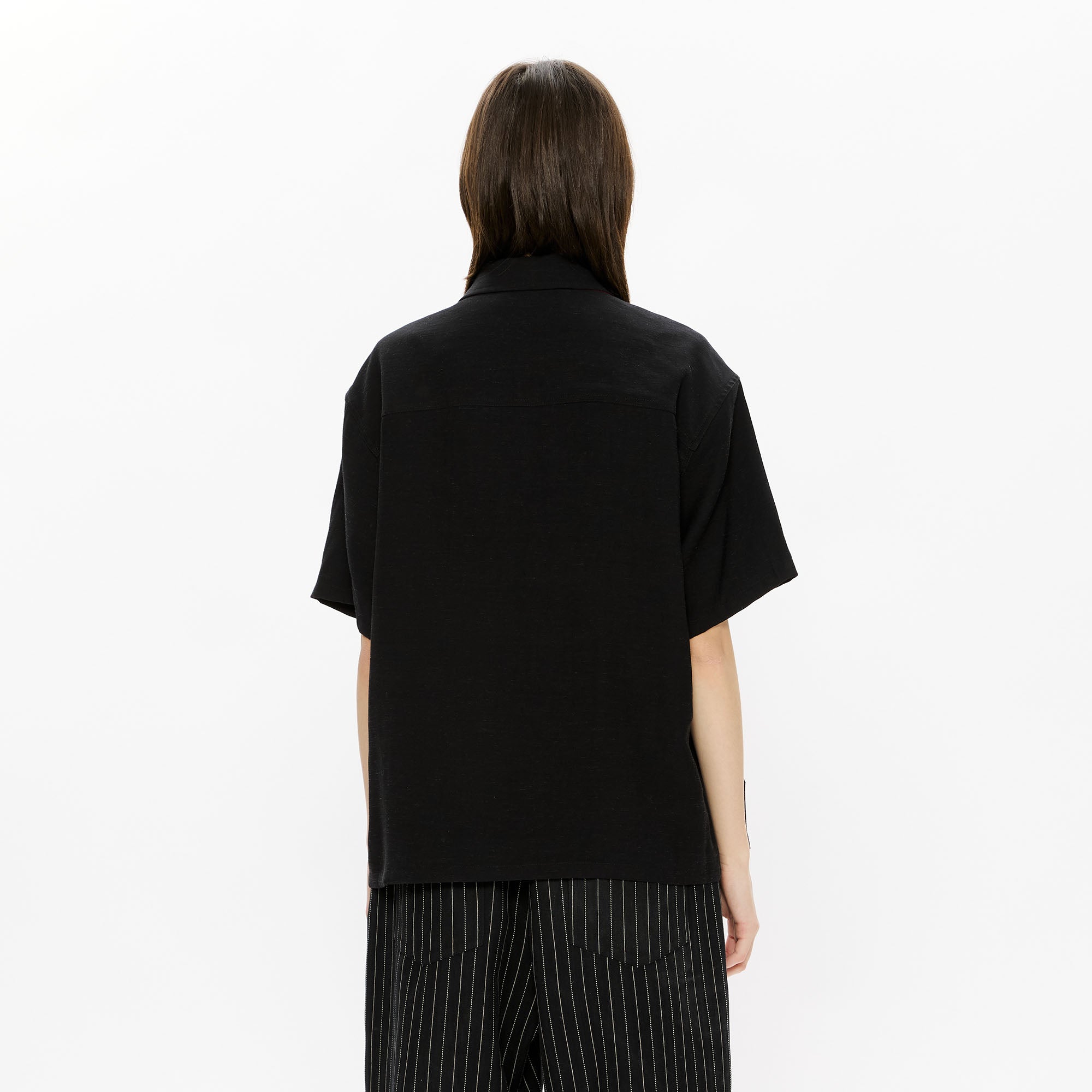 KREATE Contrast Collar Linen Half Shirt, premium urban and streetwear designers apparel on PROJECTISR.com, KREATE