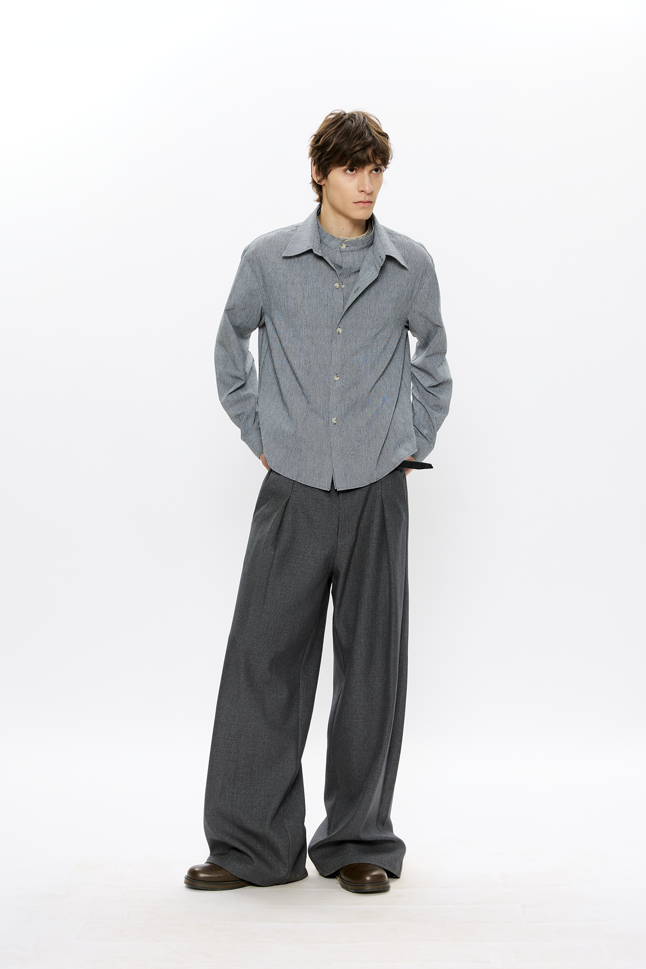 KREATE Linen Layered Check Shirt, premium urban and streetwear designers apparel on PROJECTISR.com, KREATE