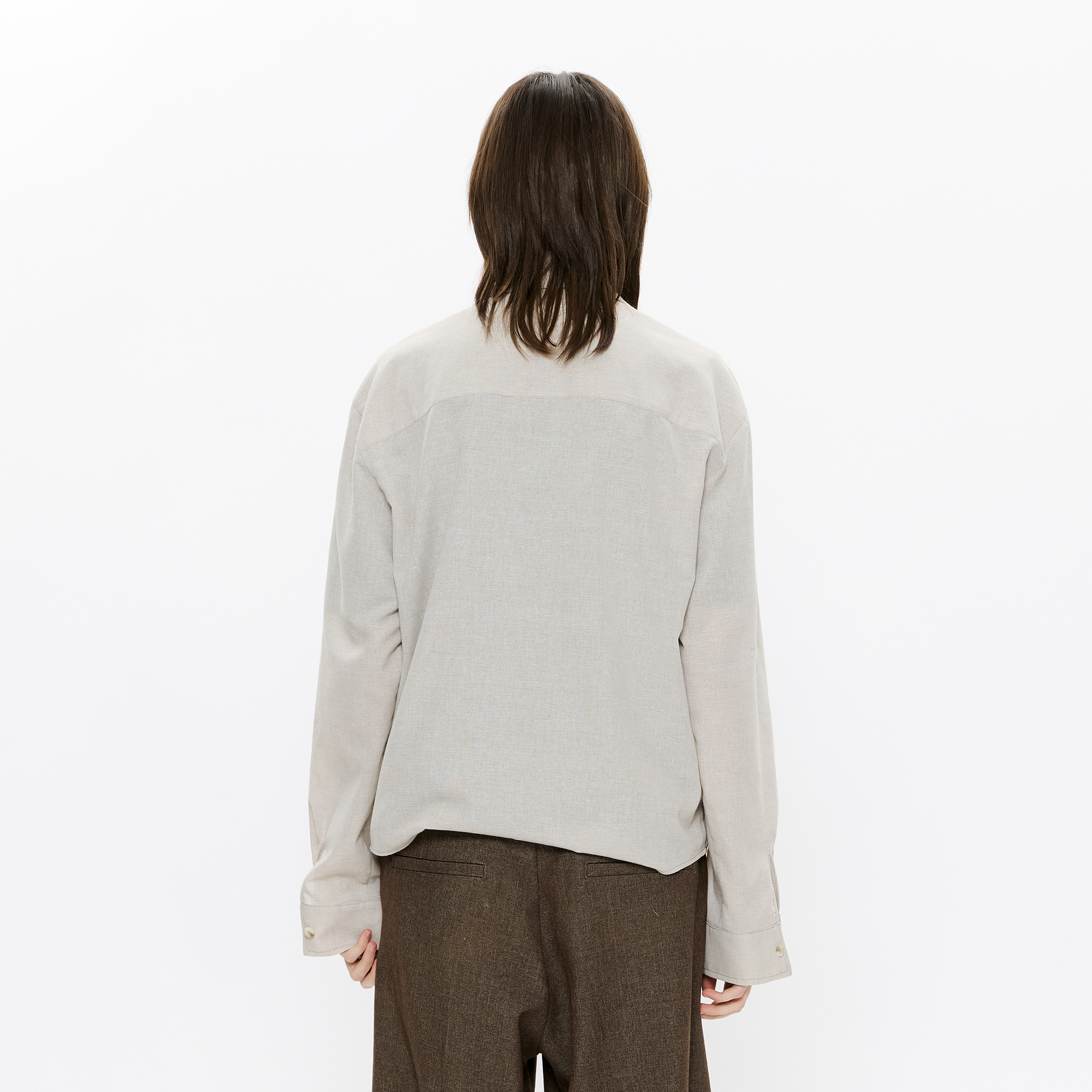 KREATE Linen Layered Check Shirt, premium urban and streetwear designers apparel on PROJECTISR.com, KREATE