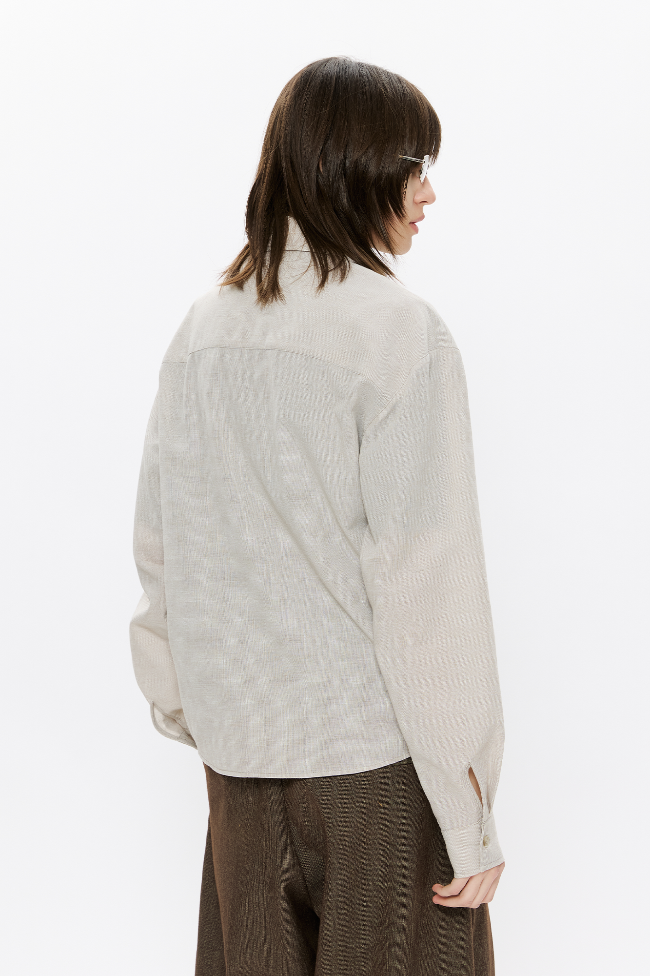 KREATE Linen Layered Check Shirt, premium urban and streetwear designers apparel on PROJECTISR.com, KREATE