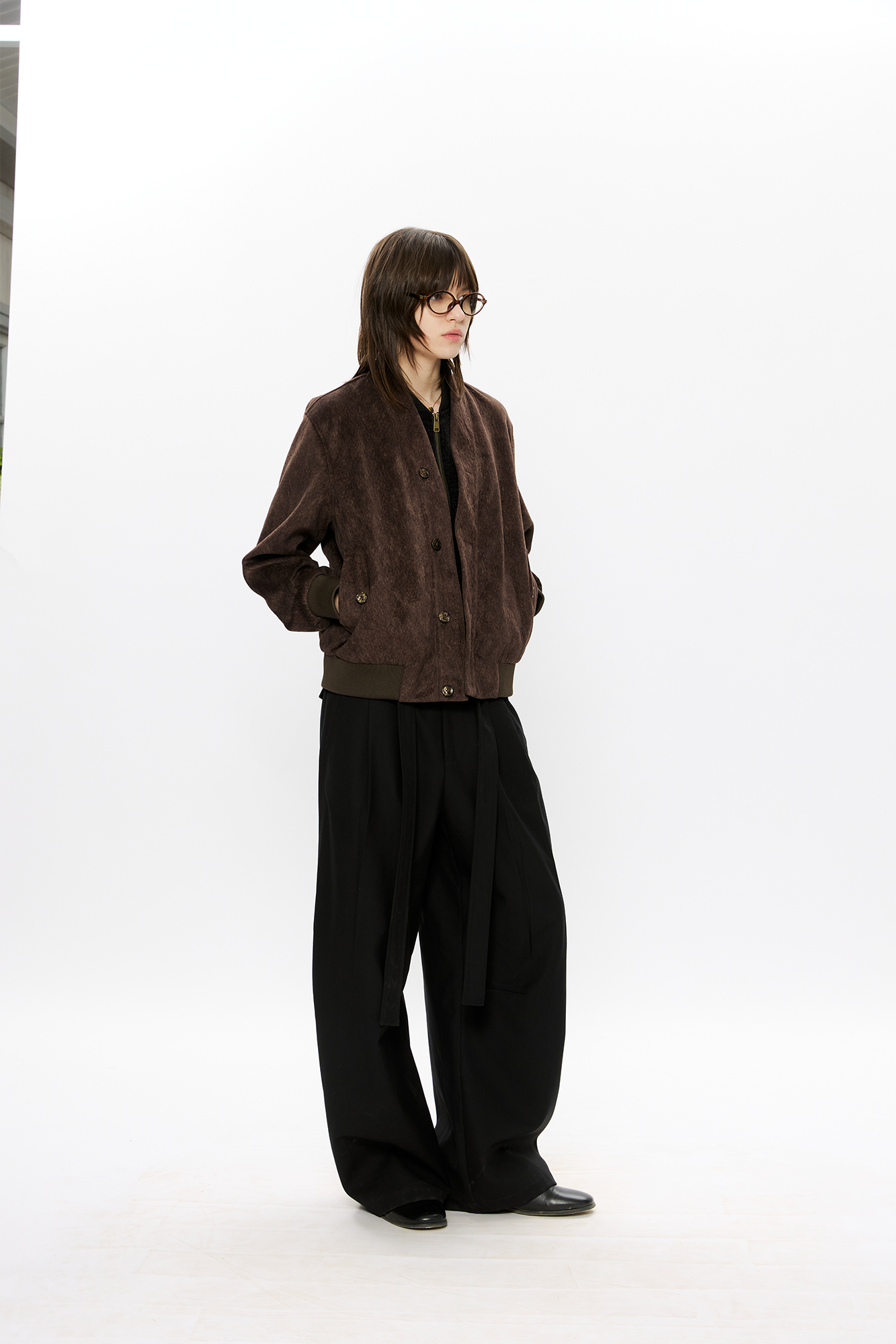 KREATE Faux Layered-Look V-Neck Jacket, premium urban and streetwear designers apparel on PROJECTISR.com, KREATE