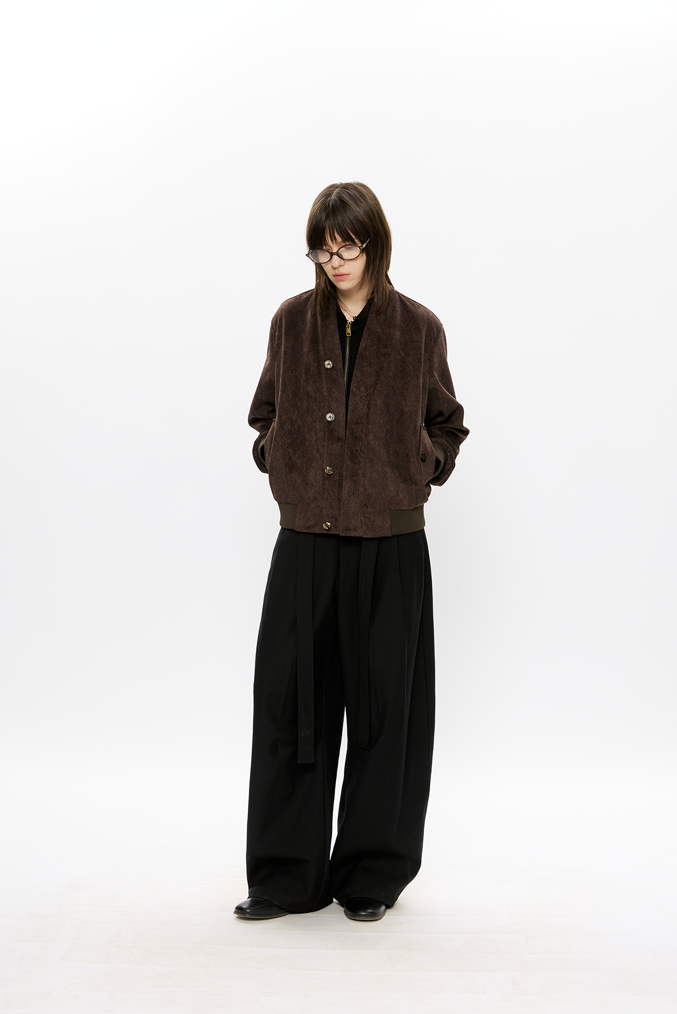 KREATE Faux Layered-Look V-Neck Jacket, premium urban and streetwear designers apparel on PROJECTISR.com, KREATE