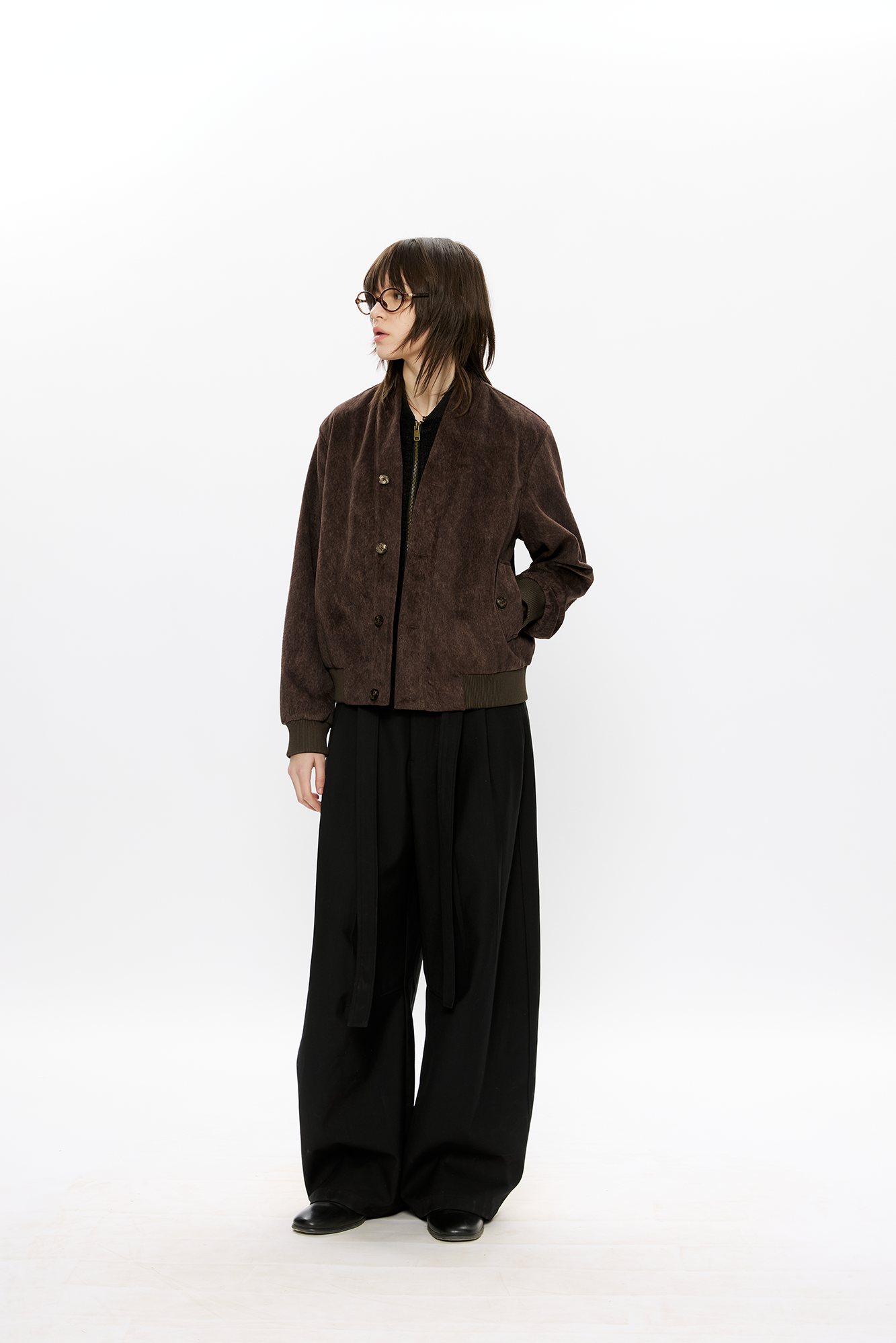 KREATE Faux Layered-Look V-Neck Jacket, premium urban and streetwear designers apparel on PROJECTISR.com, KREATE