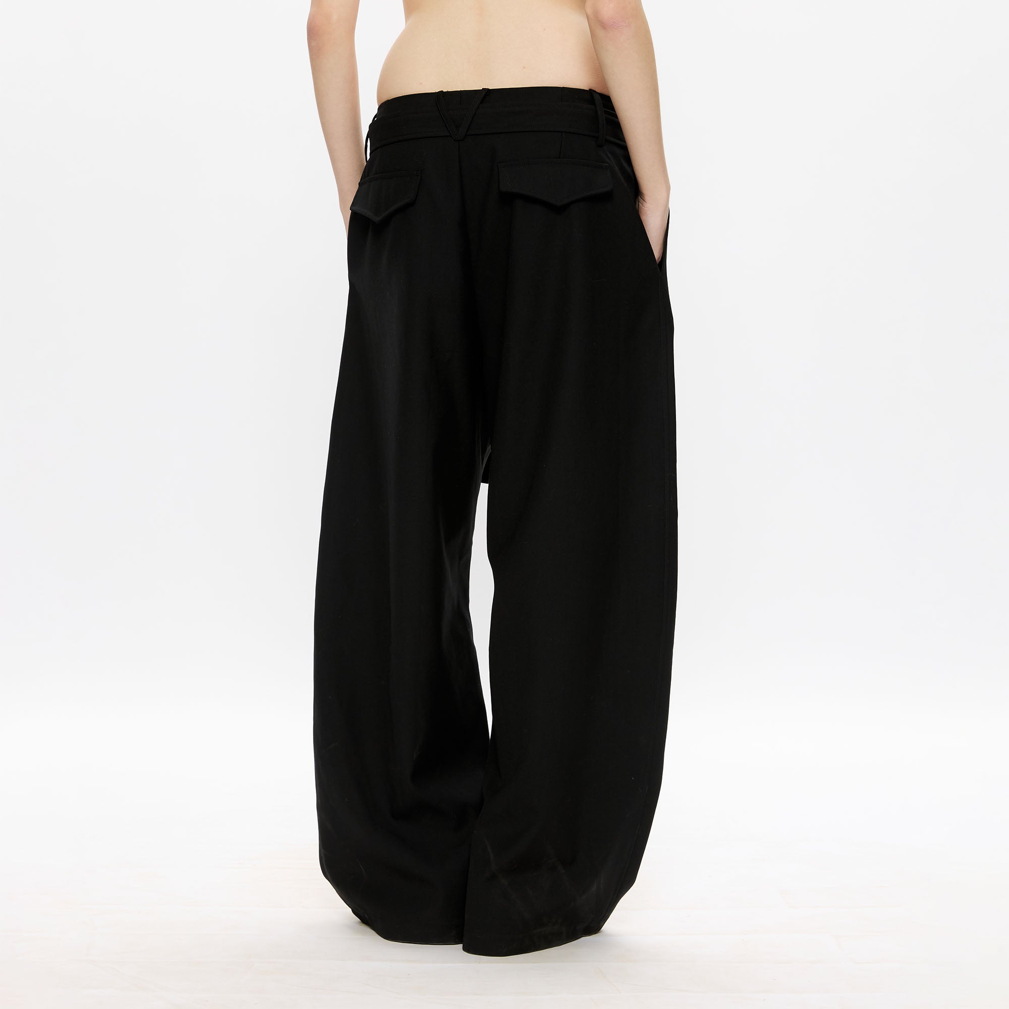 KREATE Belted Pleated Wide-Leg Trousers, premium urban and streetwear designers apparel on PROJECTISR.com, KREATE
