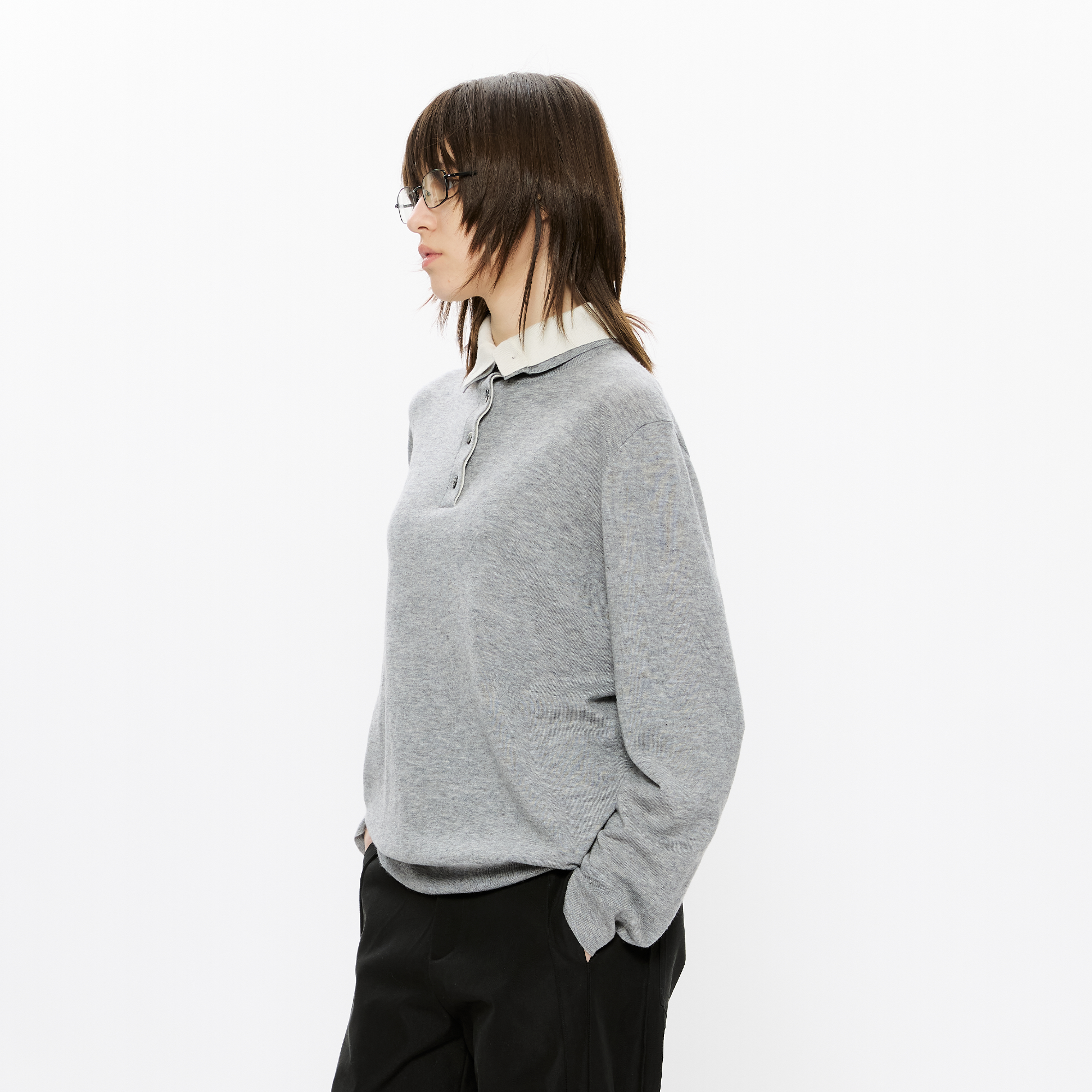 KREATE Double-Collar Wool-Blend Knit Polo, premium urban and streetwear designers apparel on PROJECTISR.com, KREATE