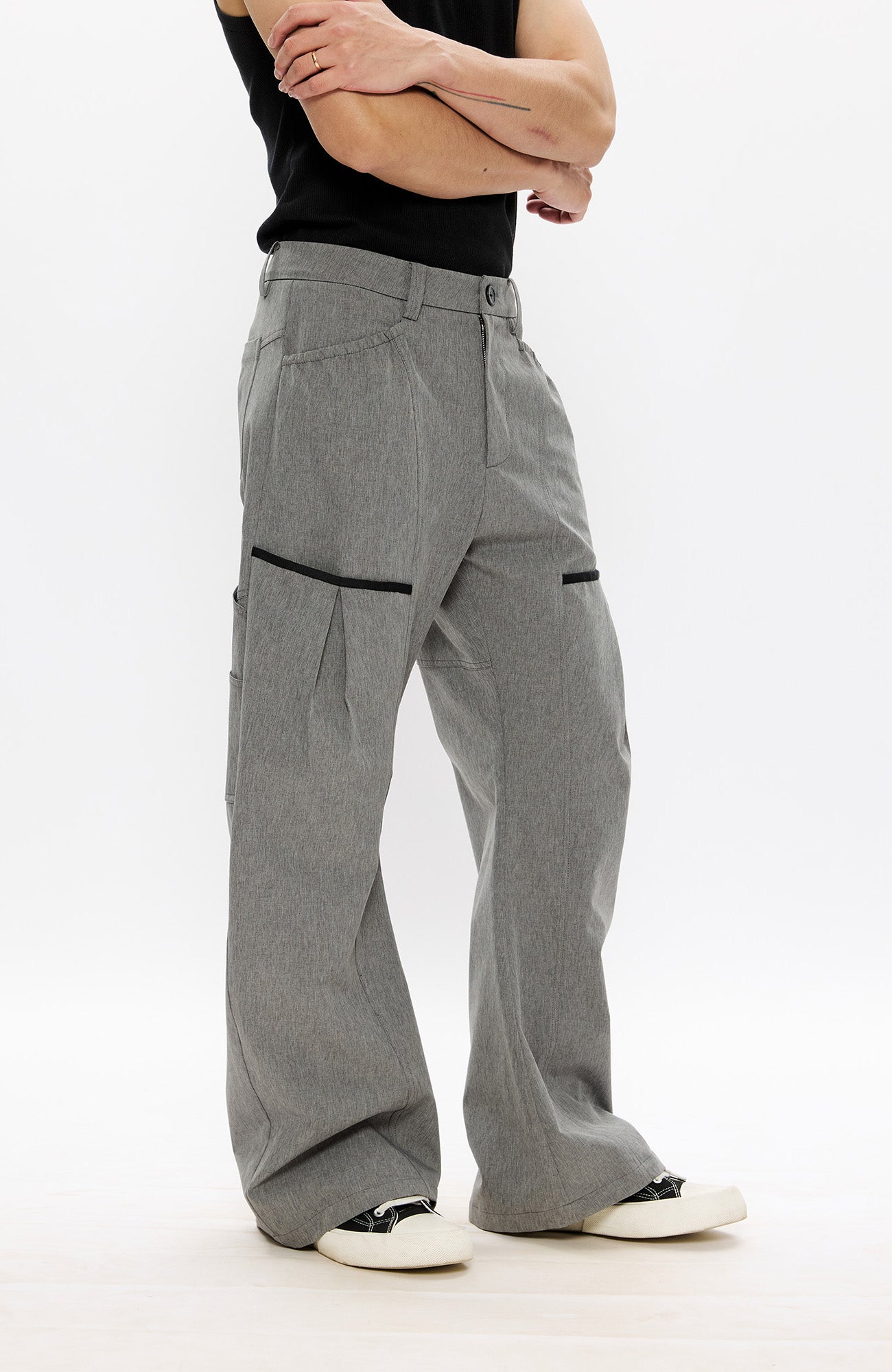 KREATE Curved Panel Utility Trousers, premium urban and streetwear designers apparel on PROJECTISR.com, KREATE