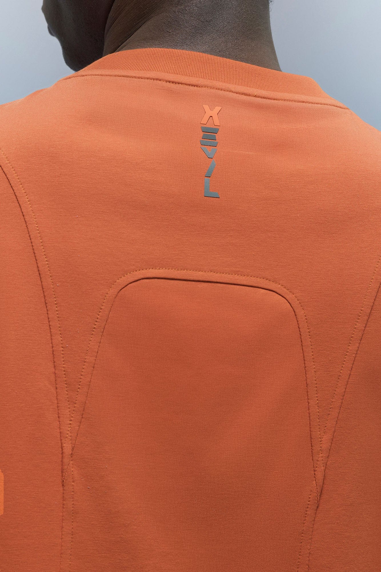 XIPHEVIL Curve Spliced Quick-Dry Sorona T-Shirt Orange