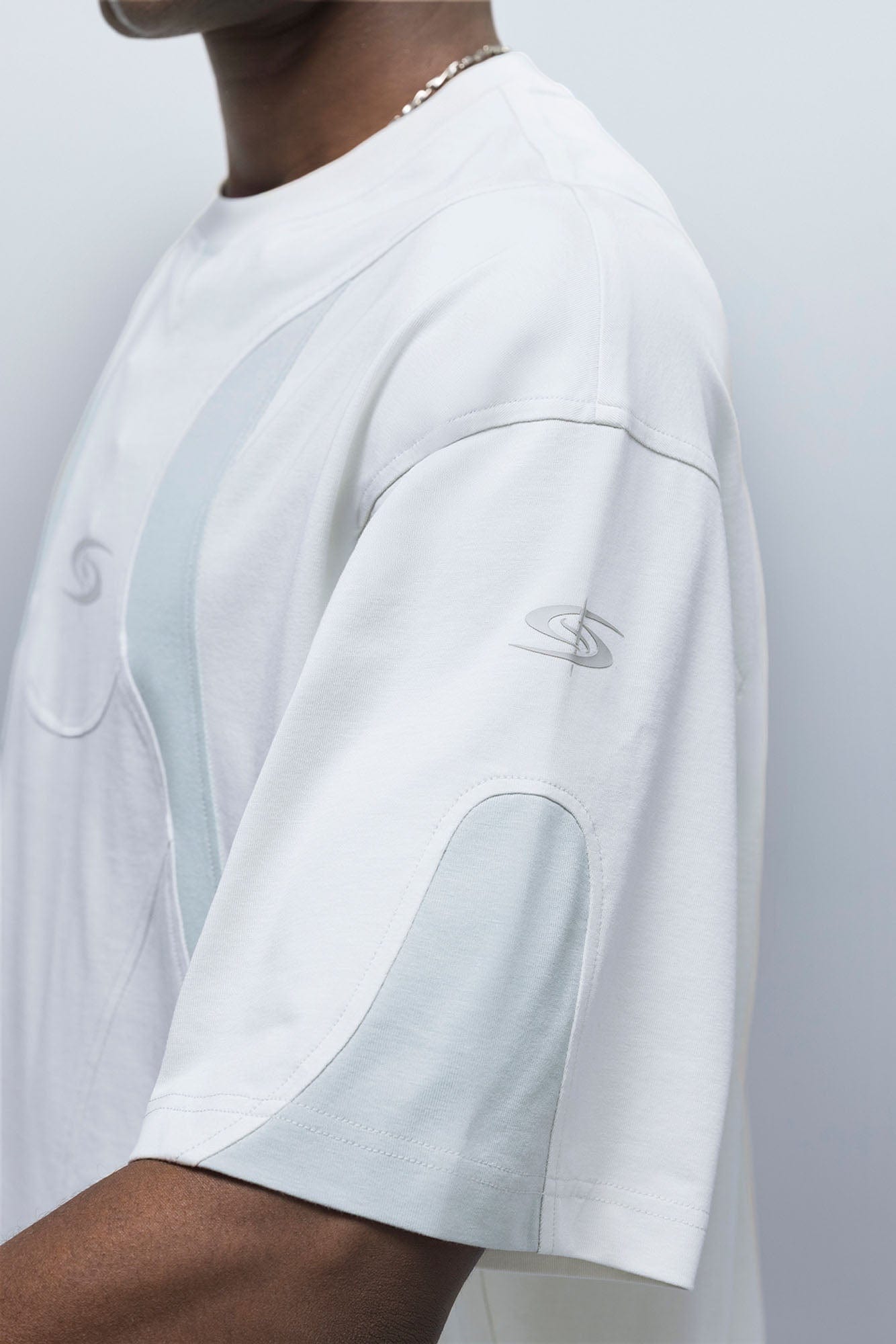 XIPHEVIL Curve Spliced Quick-Dry Sorona T-Shirt Ice