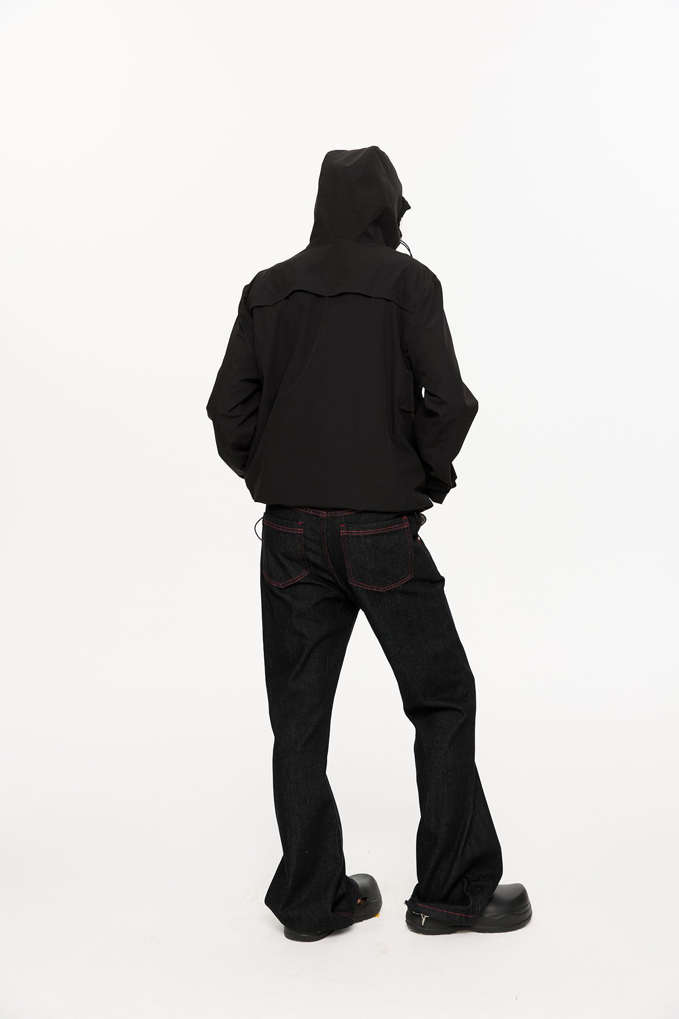 KREATE Asymmetric-Zip Teflon Hooded Jacket, premium urban and streetwear designers apparel on PROJECTISR.com, KREATE